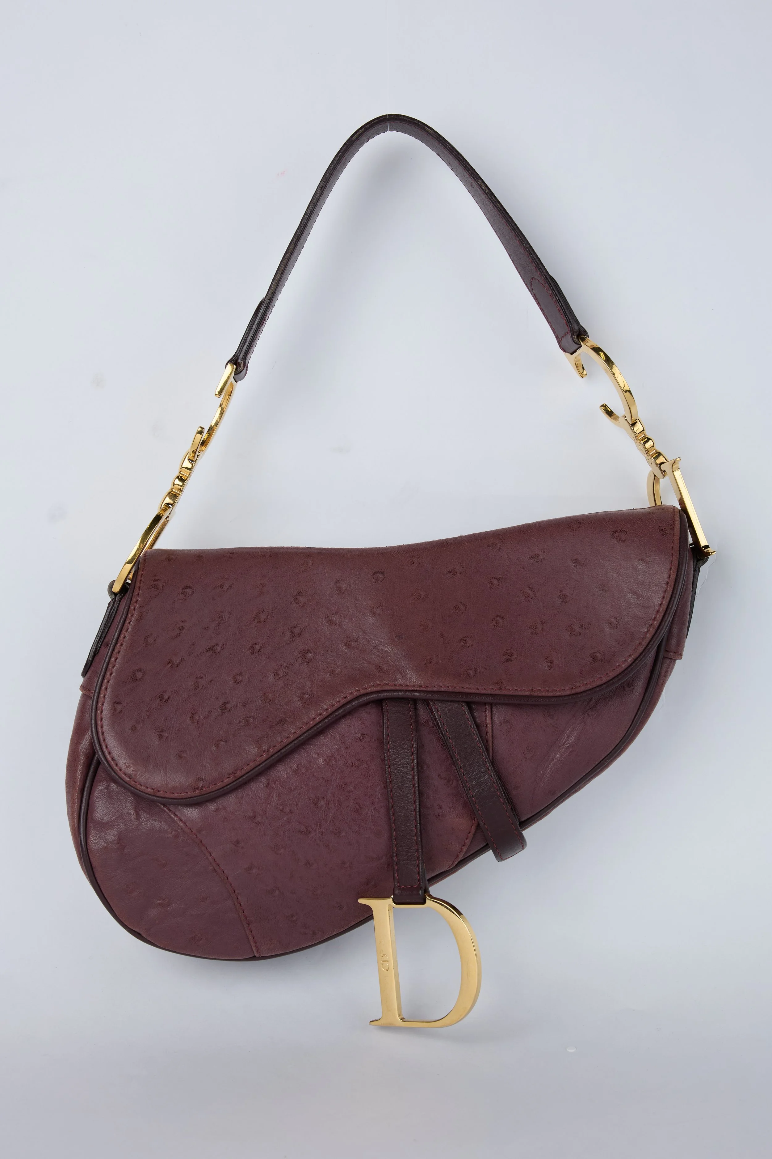DIOR VIOLET OSTRICH SADDLE