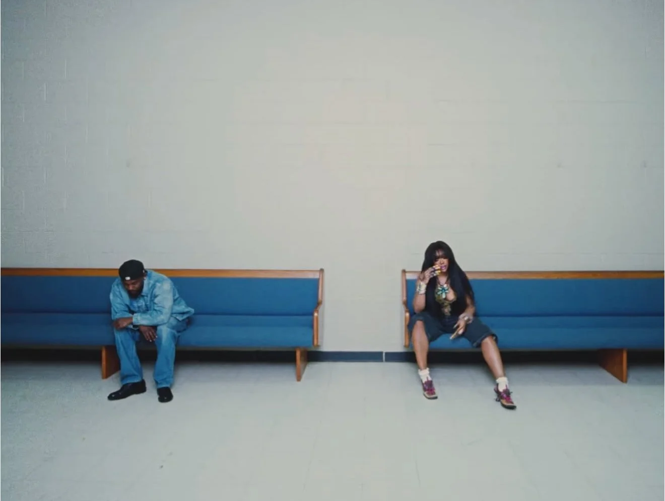 SZA "LUTHER" MUSIC VIDEO IN 3 SISTERS ARCHIVE JPG VEST & MIU MIU HEELS STYLED BY ALEJANDRA LAPILUSA & ELLIE BURNS