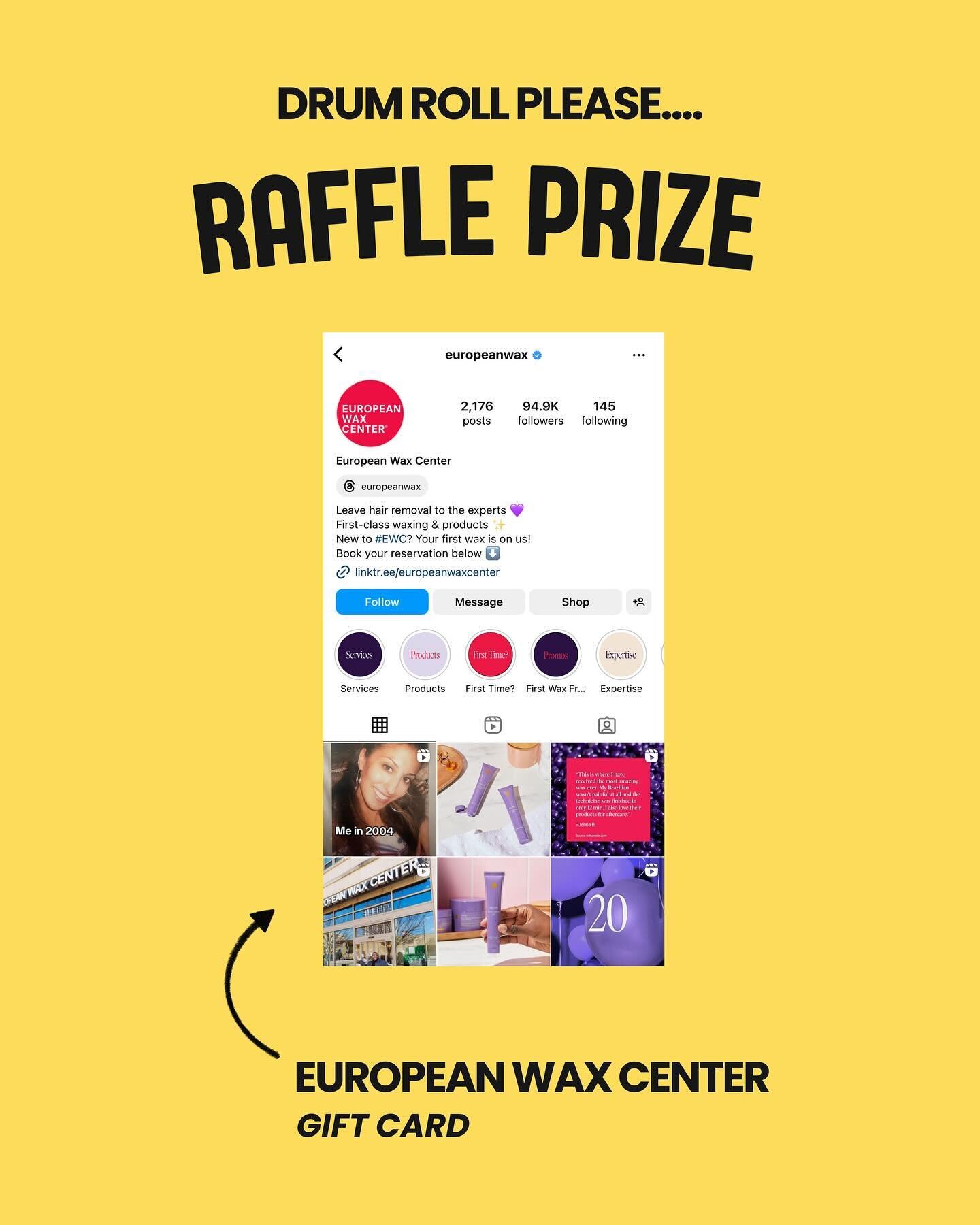 Last day of Raffle prize announcements. Looking forward to seeing everyone at the event. 🎉

Huge thank you to @EuropeanWax 💛 The world&rsquo;s largest waxing center! They provide exceptional waxing services and make us feel confident and fabulous! 