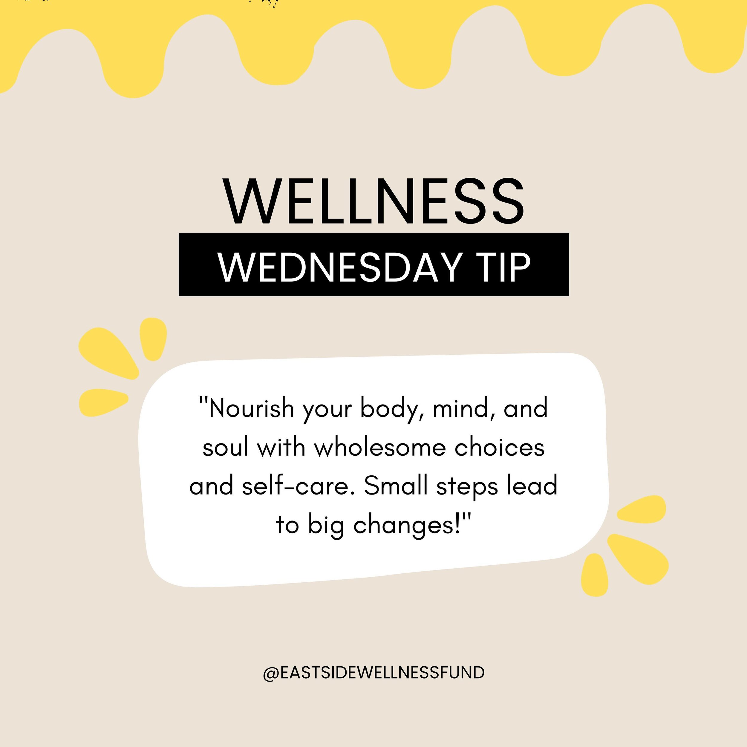 WELLNESS WEDNESDAY REMINDER 💫: nourish your body, mind, and soul with wholesome choices and self-care. Small steps lead to big changes. Thriving, not just surviving. 

#MentalHealthMatters #WellnessWednesday #SelfCare #MentalHealthResources #Seattle