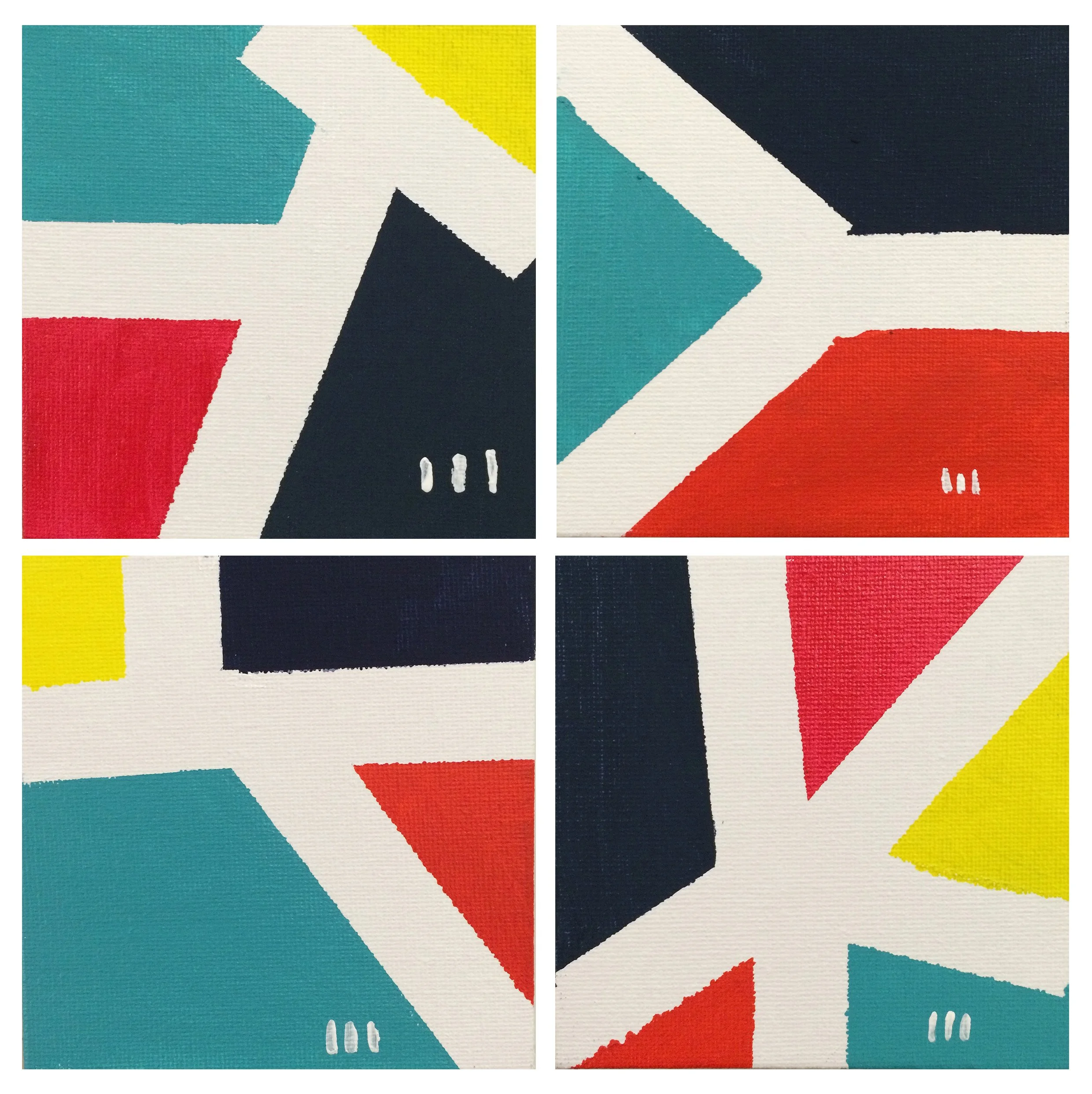 Untitled - Collection of 4 Squares • 2015