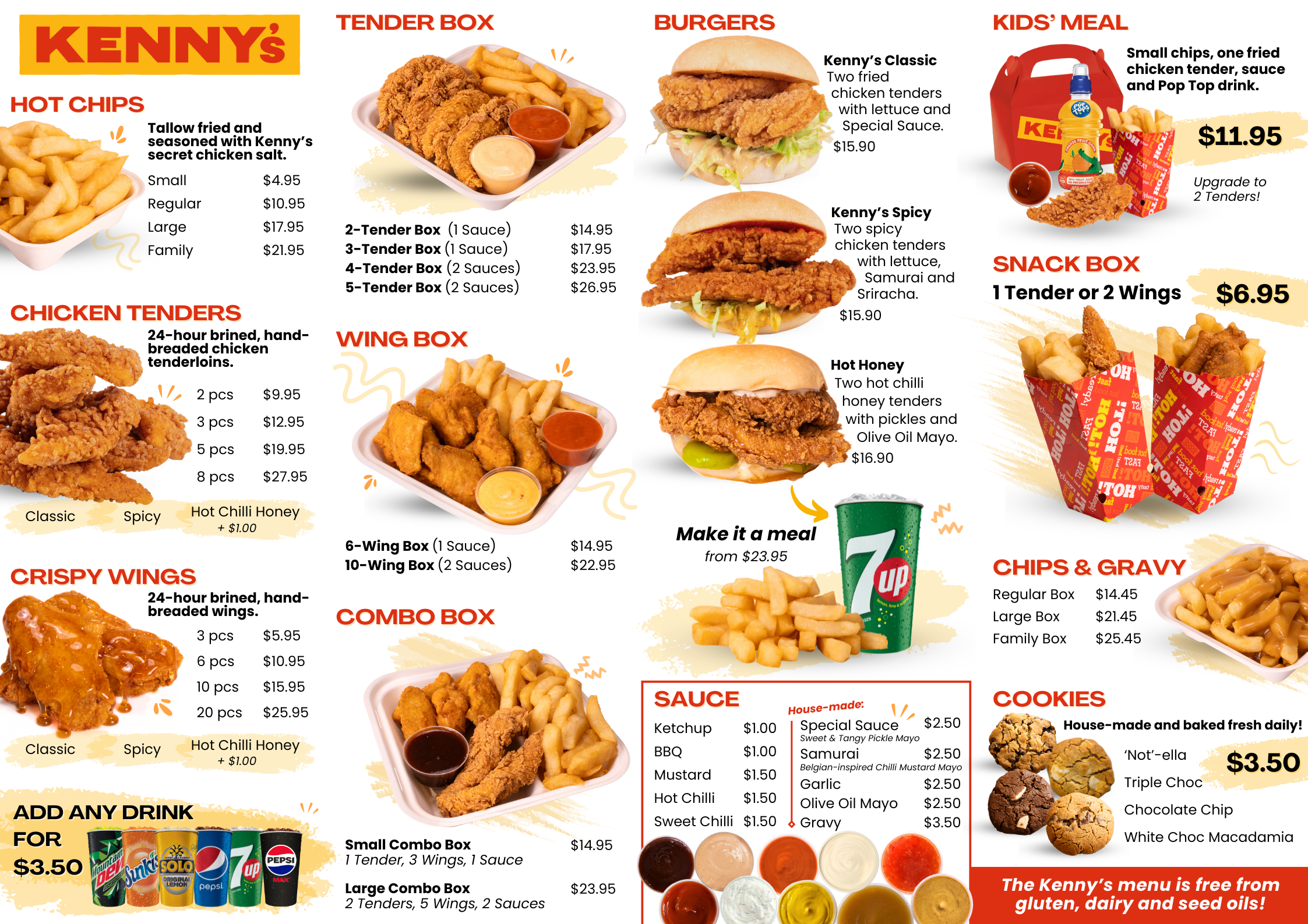 Kenny's at Churchill Menu