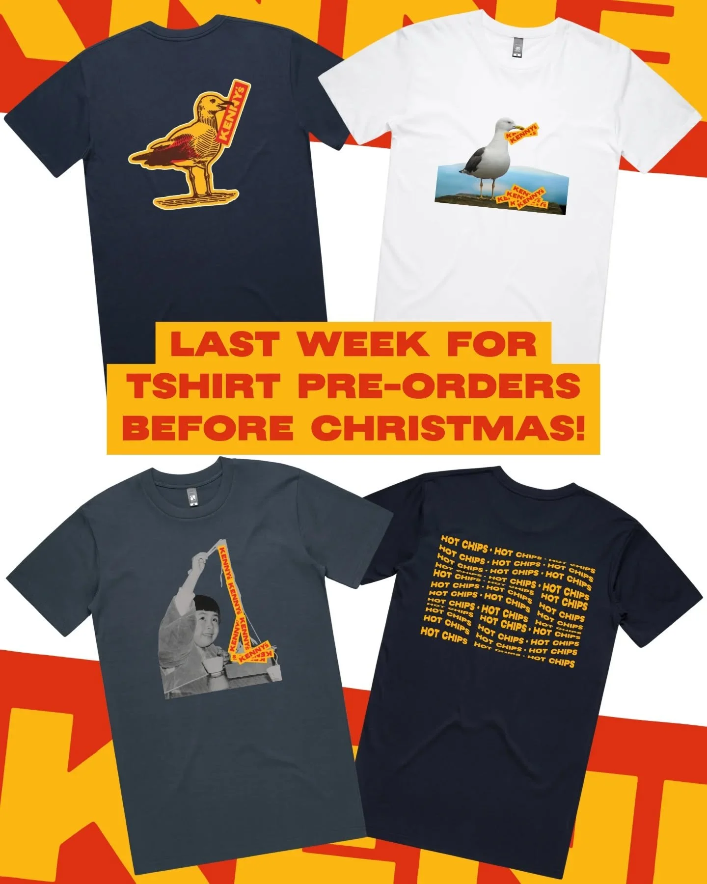 If you were thinking of grabbing a Kenny's tshirt for that special someone this Christmas, there's just 2 days left for orders!! Pop into store or pre-order online, and we'll let you know when it's ready to collect.

YES - we can print in kids / yout