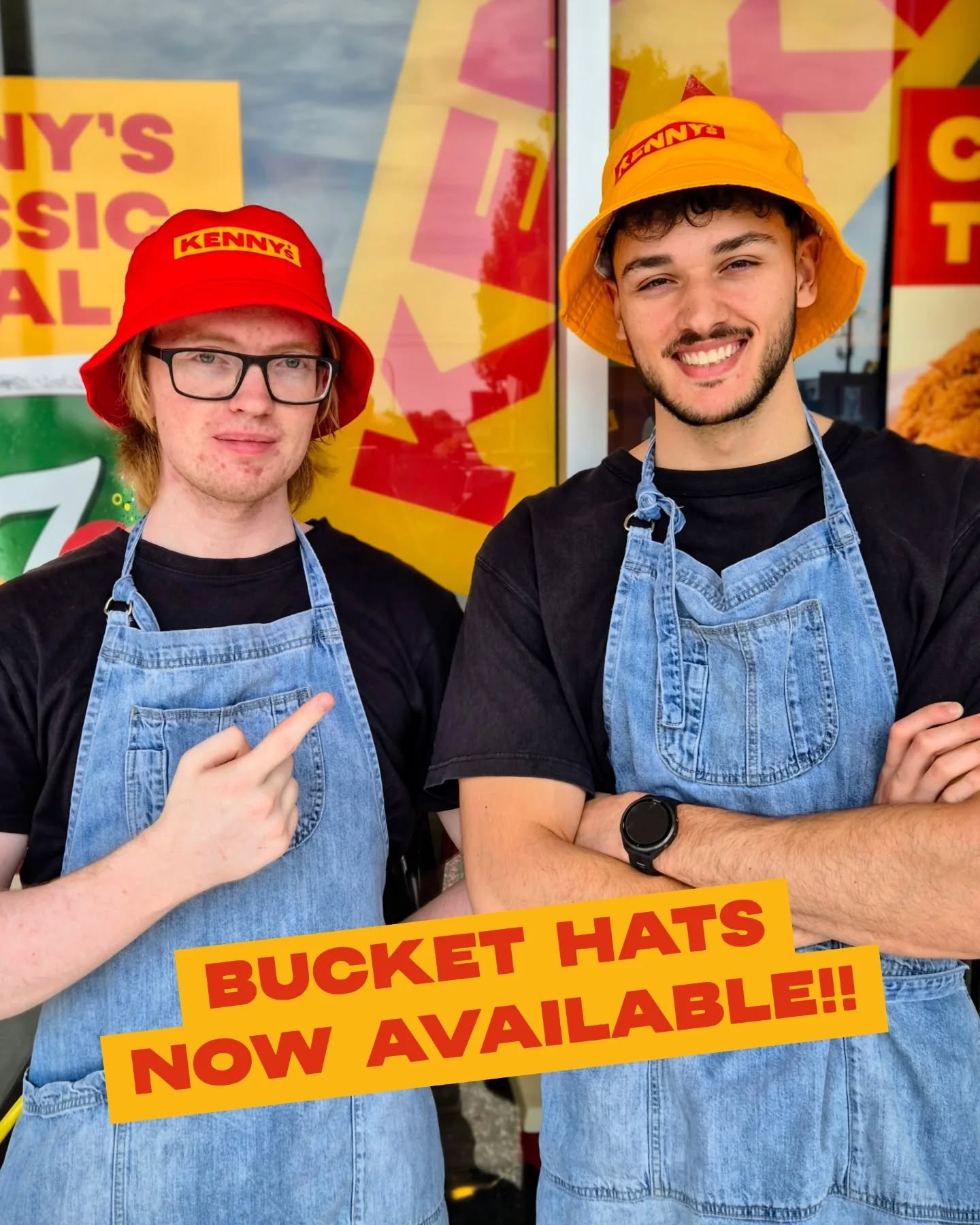 Bucket hats are now on sale! $25 for one of these beauties 🤩👏

Also shoutout to two of our legendary team members Caleb &amp; Ben 💪