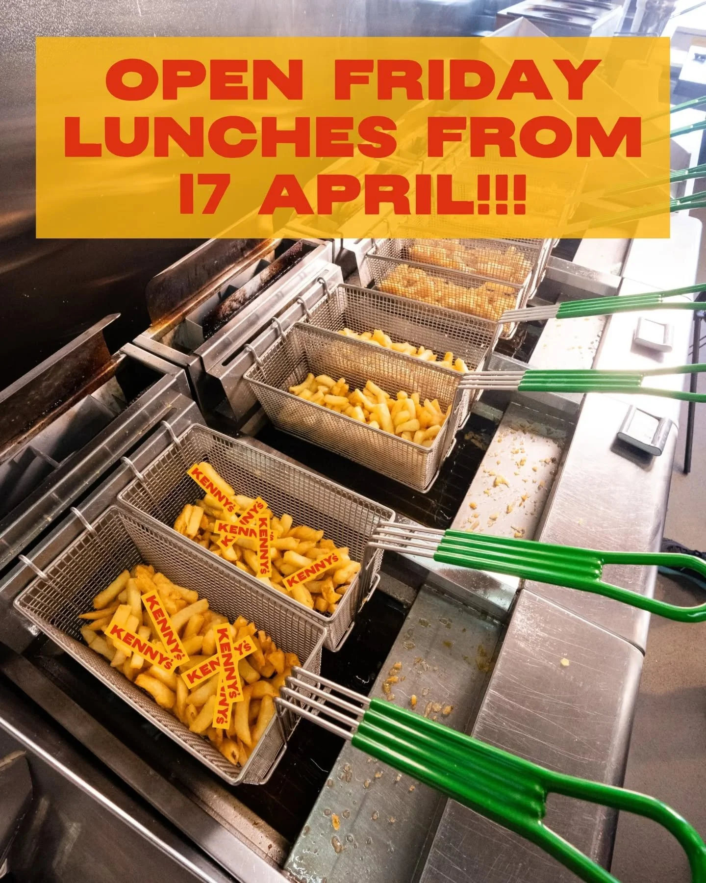 It's happening!!! As of next week, the 17th of April, we will be open for Friday lunch times! Had to make it happen in time for school holidays, thank you all for your patience once again!!! 🥳🫶