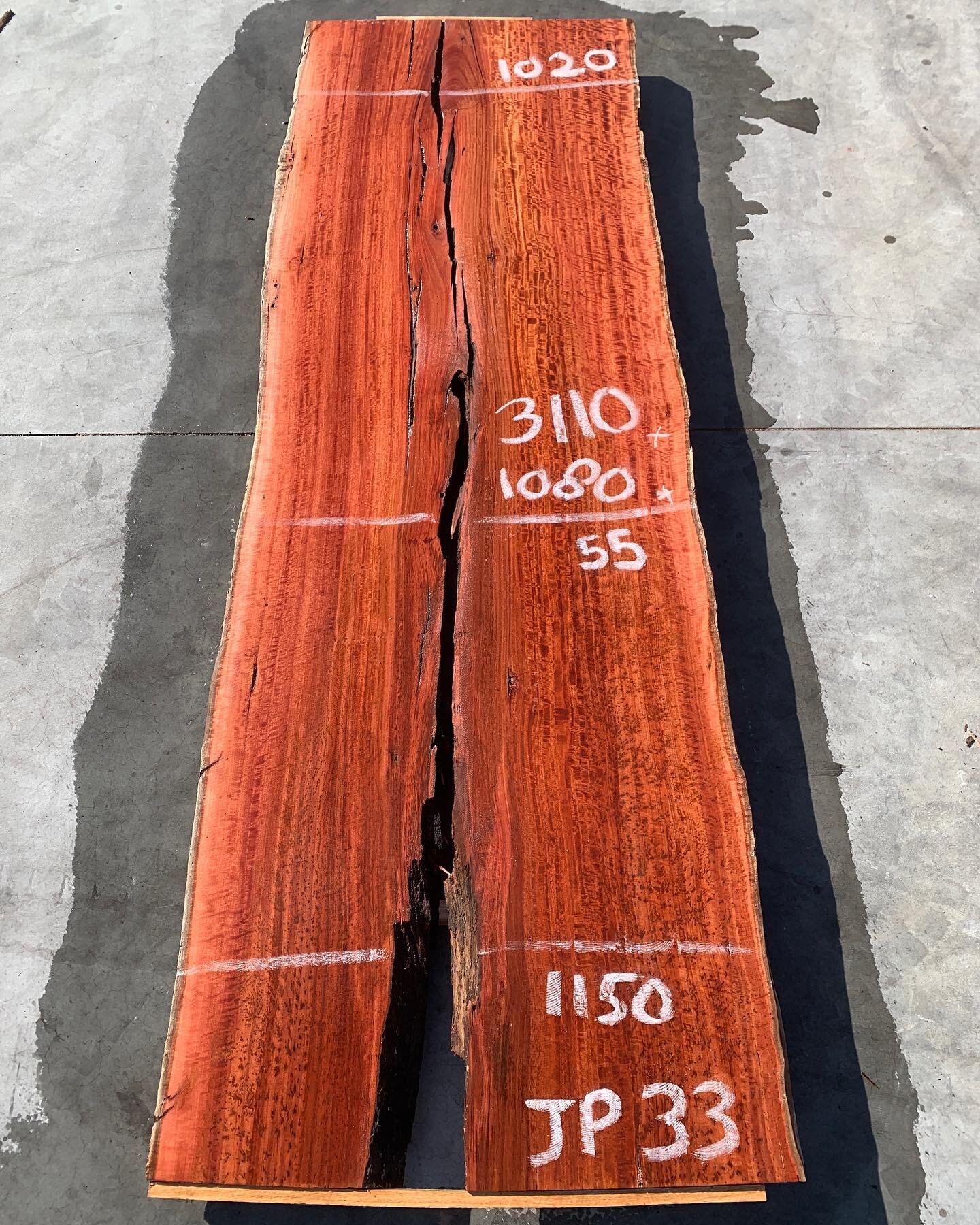 Curly Jarrah goodness. Beautiful slab primed for a dining or boardroom statement piece! Get in quick. 

1080 x 3110 x 55, $990