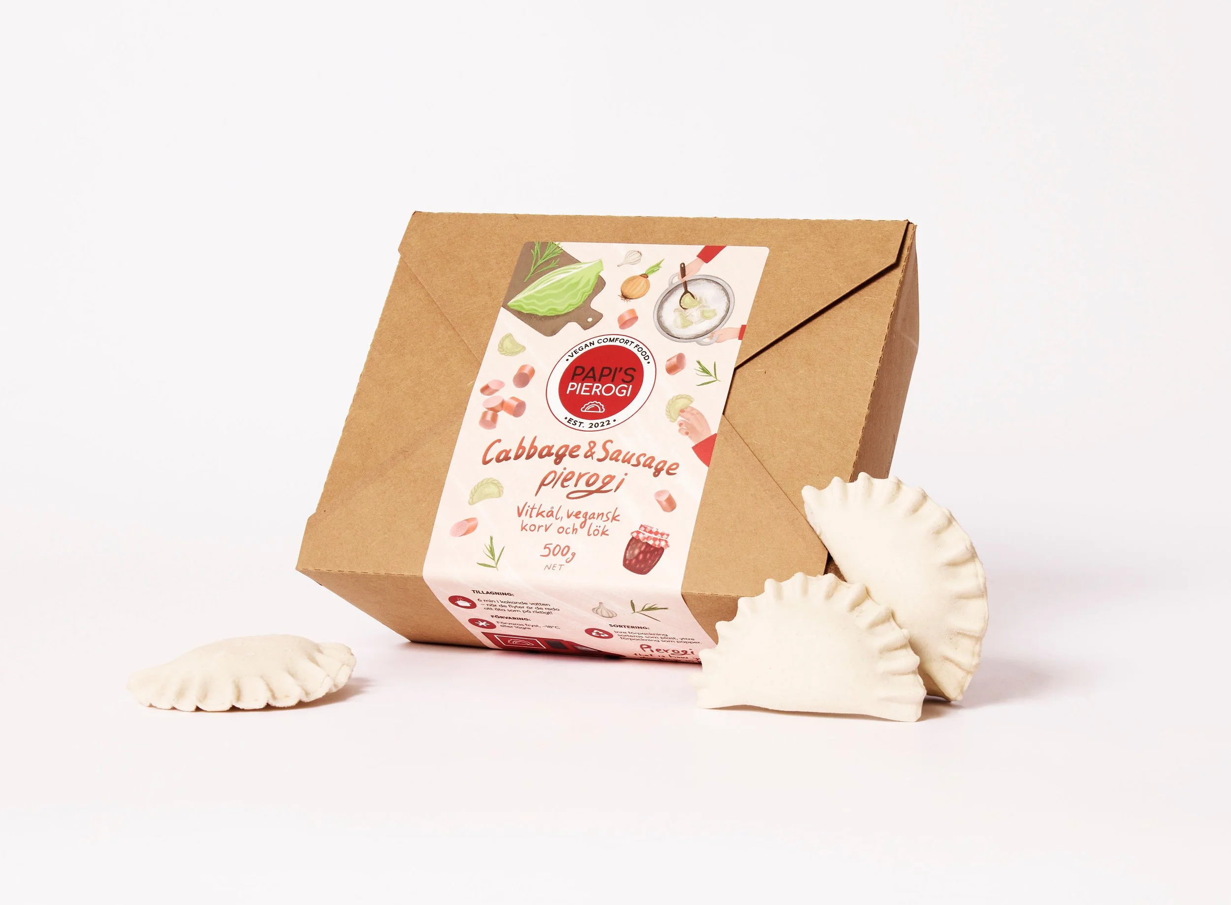 Cabbage & Sausage Pierogi, 500g