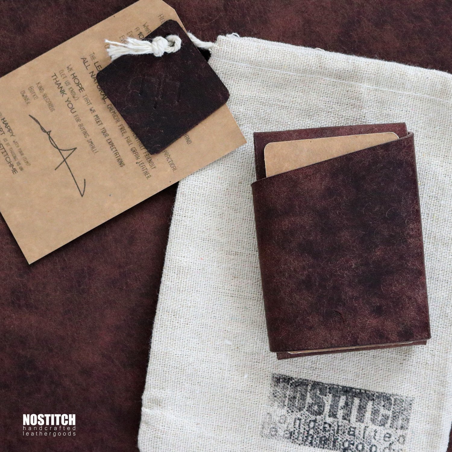 Wrap man's wallet with a quick access pocket. handmade origami card wallet.