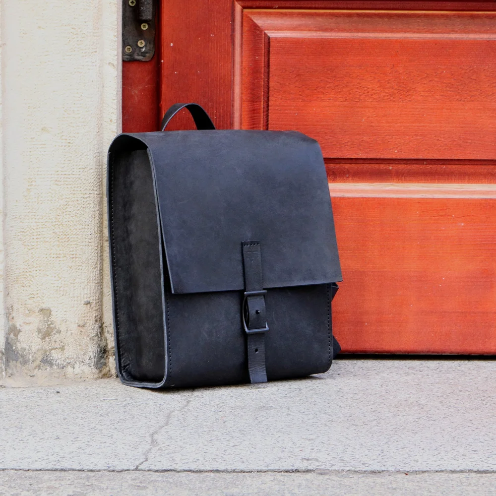 black leather minimalist backpack ULX Minimal Genuine Leather Minimalist Leather Backpack | The