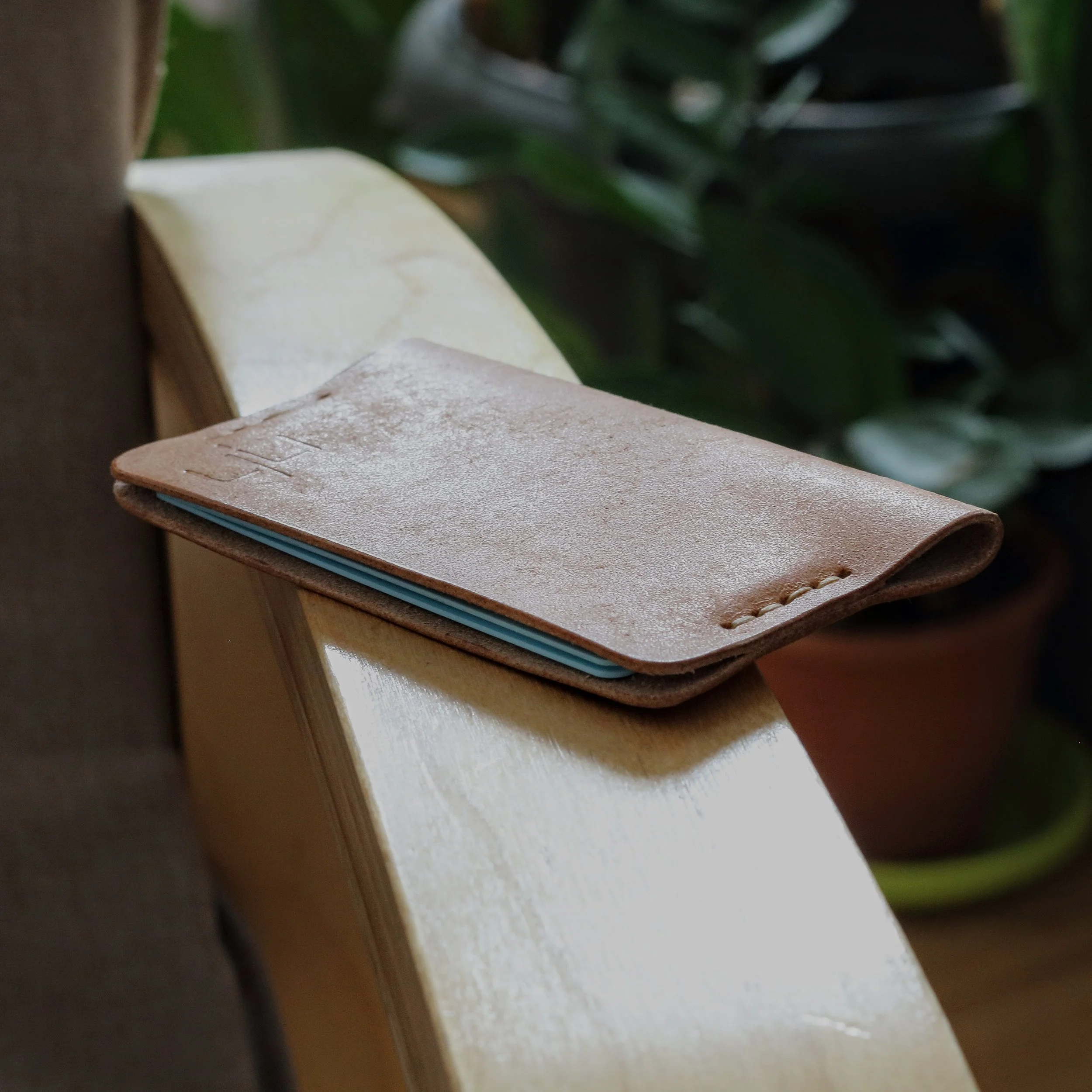 Premium Italian leather pocket for cards