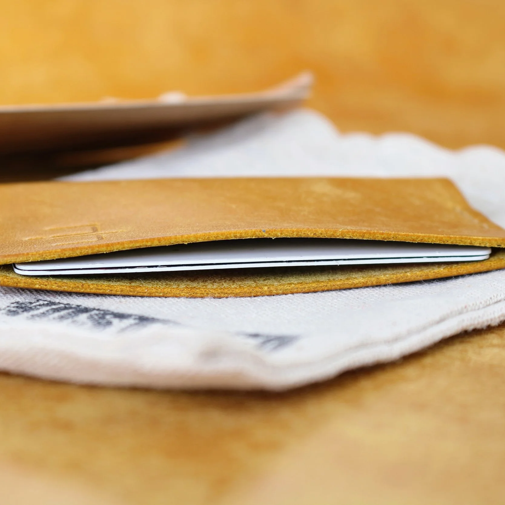 super thin leather cards wallet. handmade in Europe