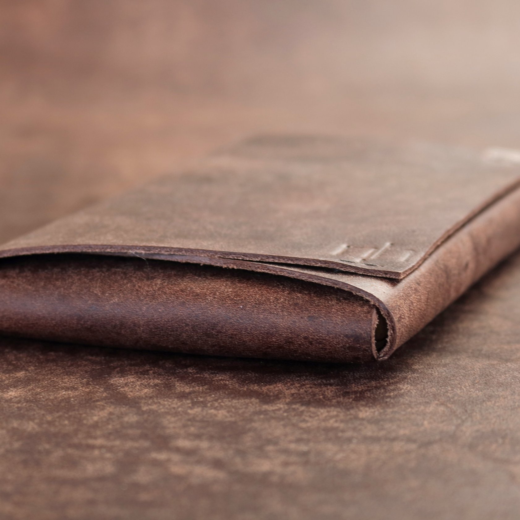 Handmade Microsoft Surface Duo Leather Case - Minimalist sleeve for Surface Duo. Premium vegetable-tanned leather