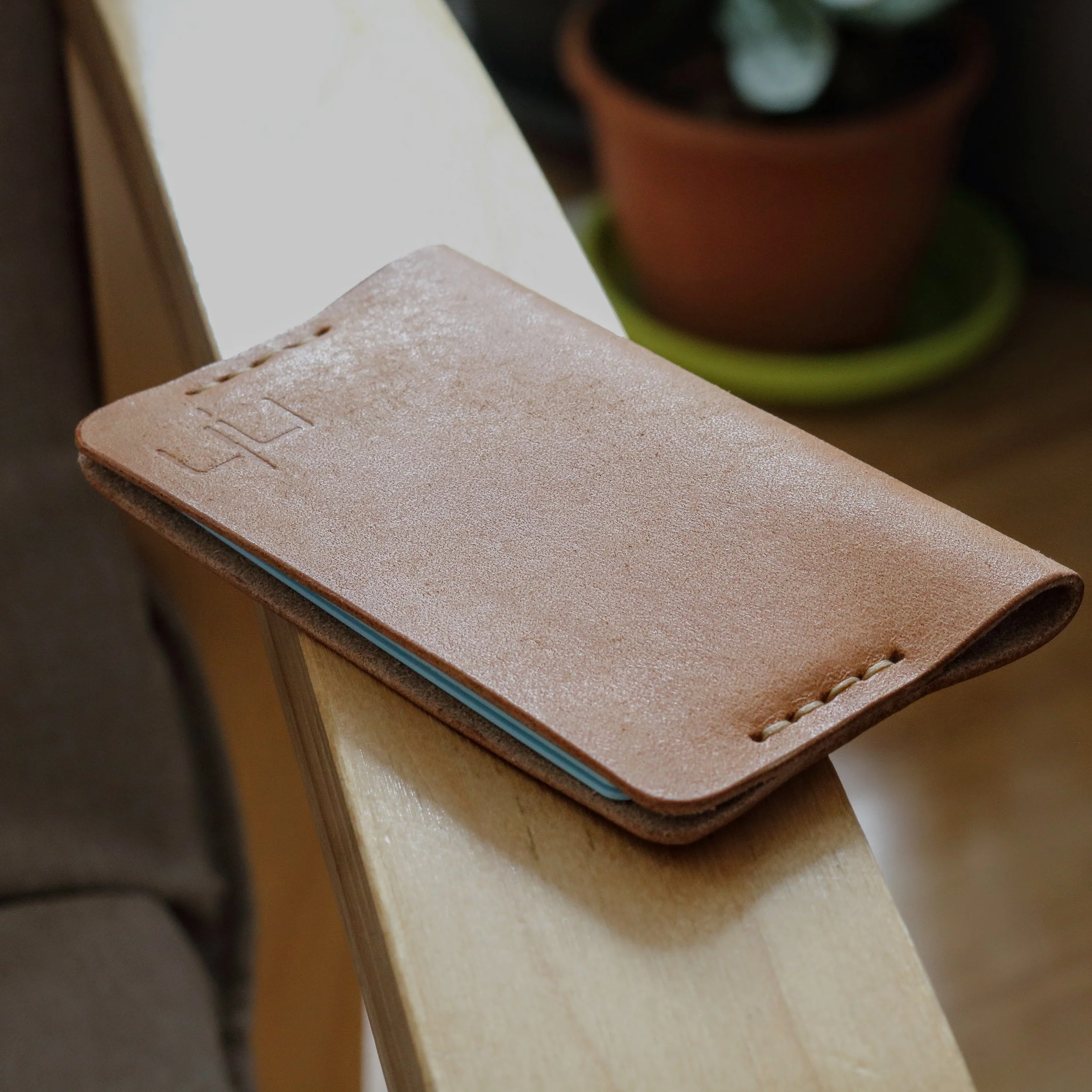 Super Thin leather sleeve for credit cards. handmade in Europe