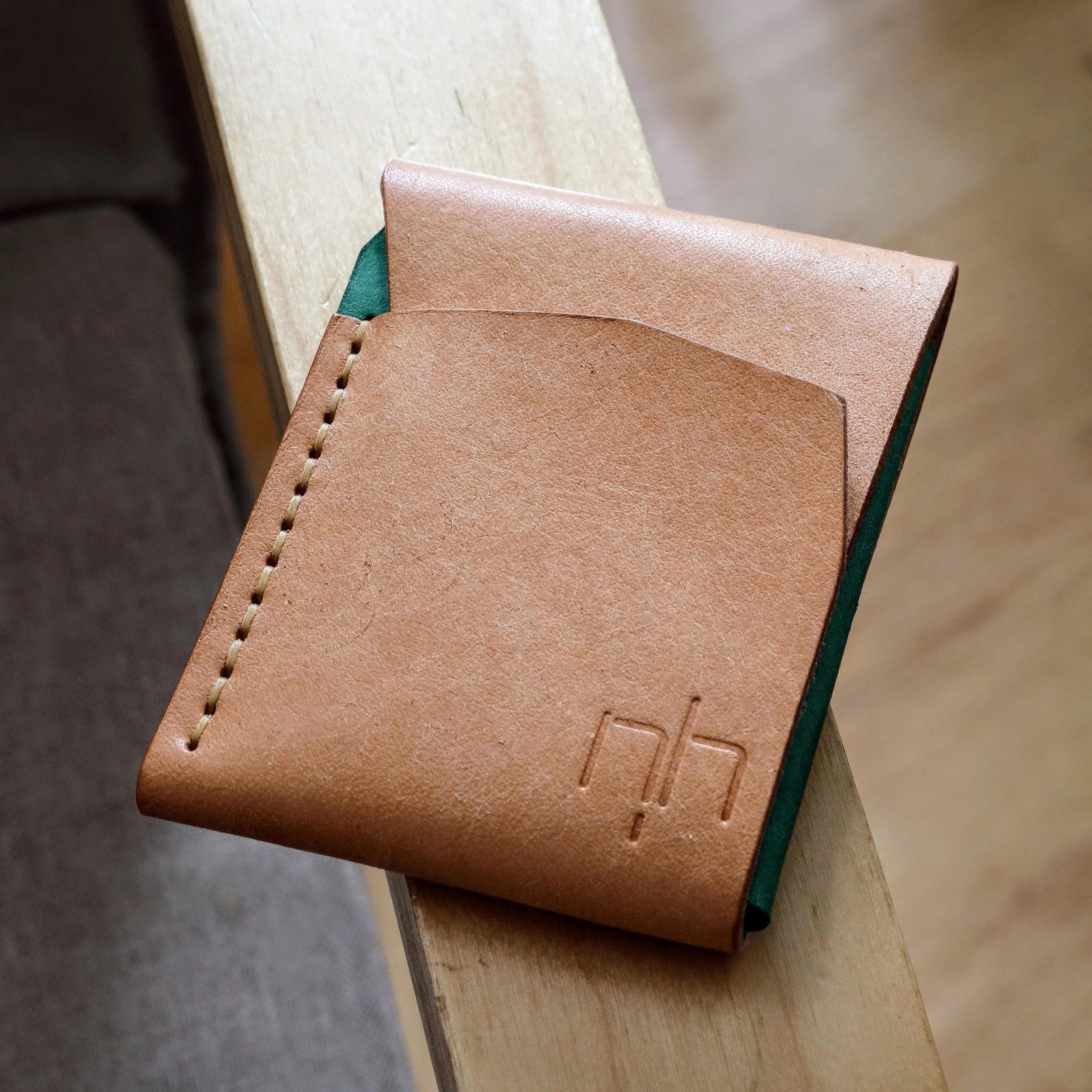 small handmade leather cards holder wallet. made in the EU