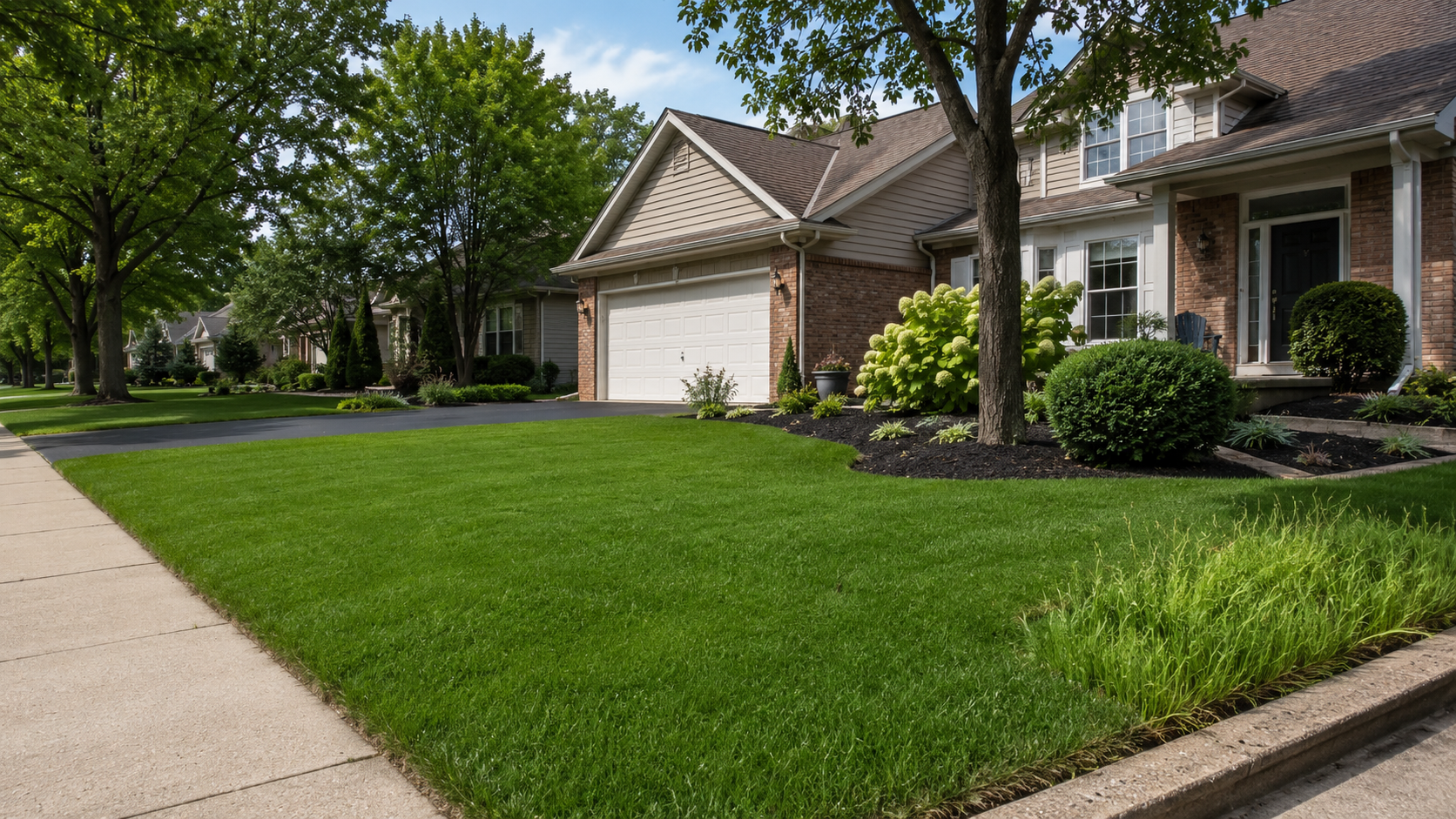 Gurnee Illinois residential property showing maintained grass and landscaping