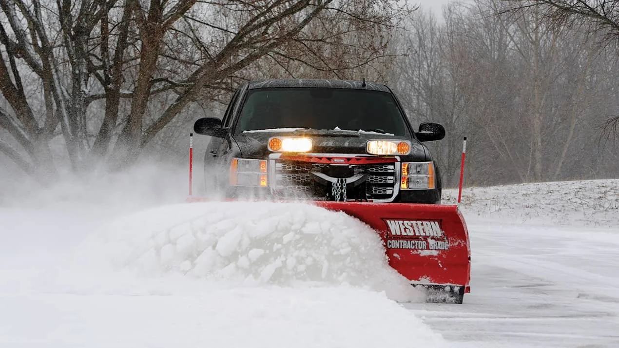 Residential driveway cleared after snow removal service in Beach Park Illinois
