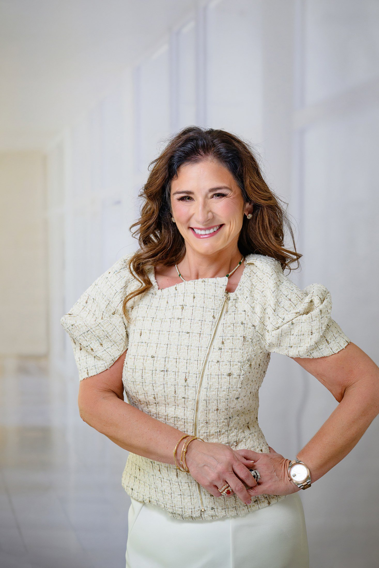 Jen Malhotra, founder of Mighty Waves, portrait for her About page