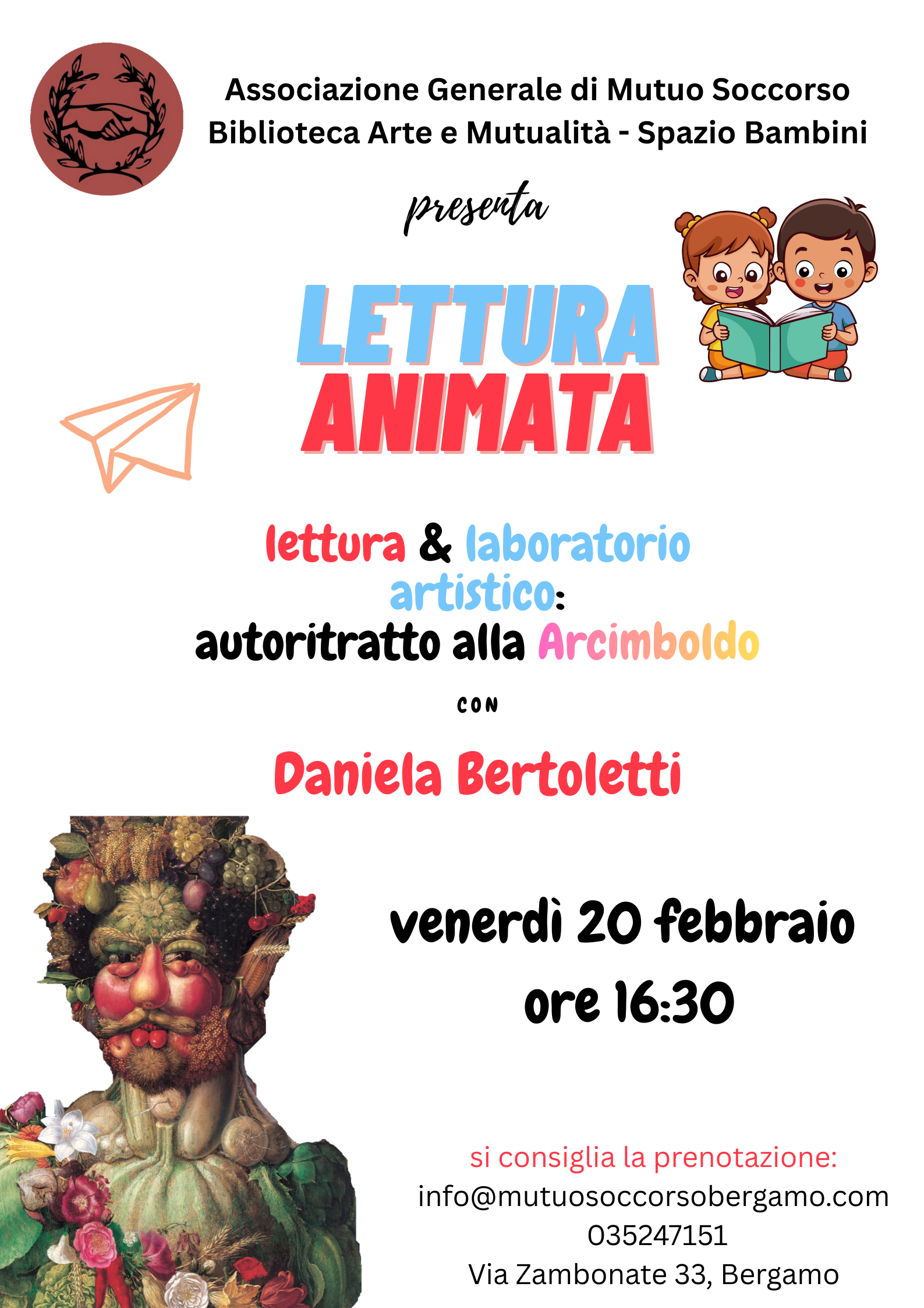 Incontro: LETTURA ANIMATA PER BAMBINI - Autoritratto alla Arcimboldo