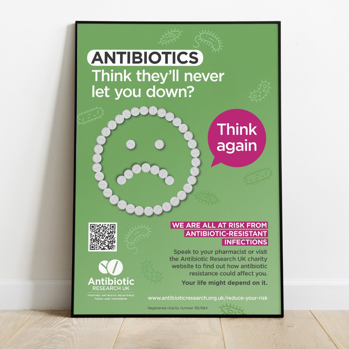 Antibiotics Research UK poster design by West9 Design Ltd