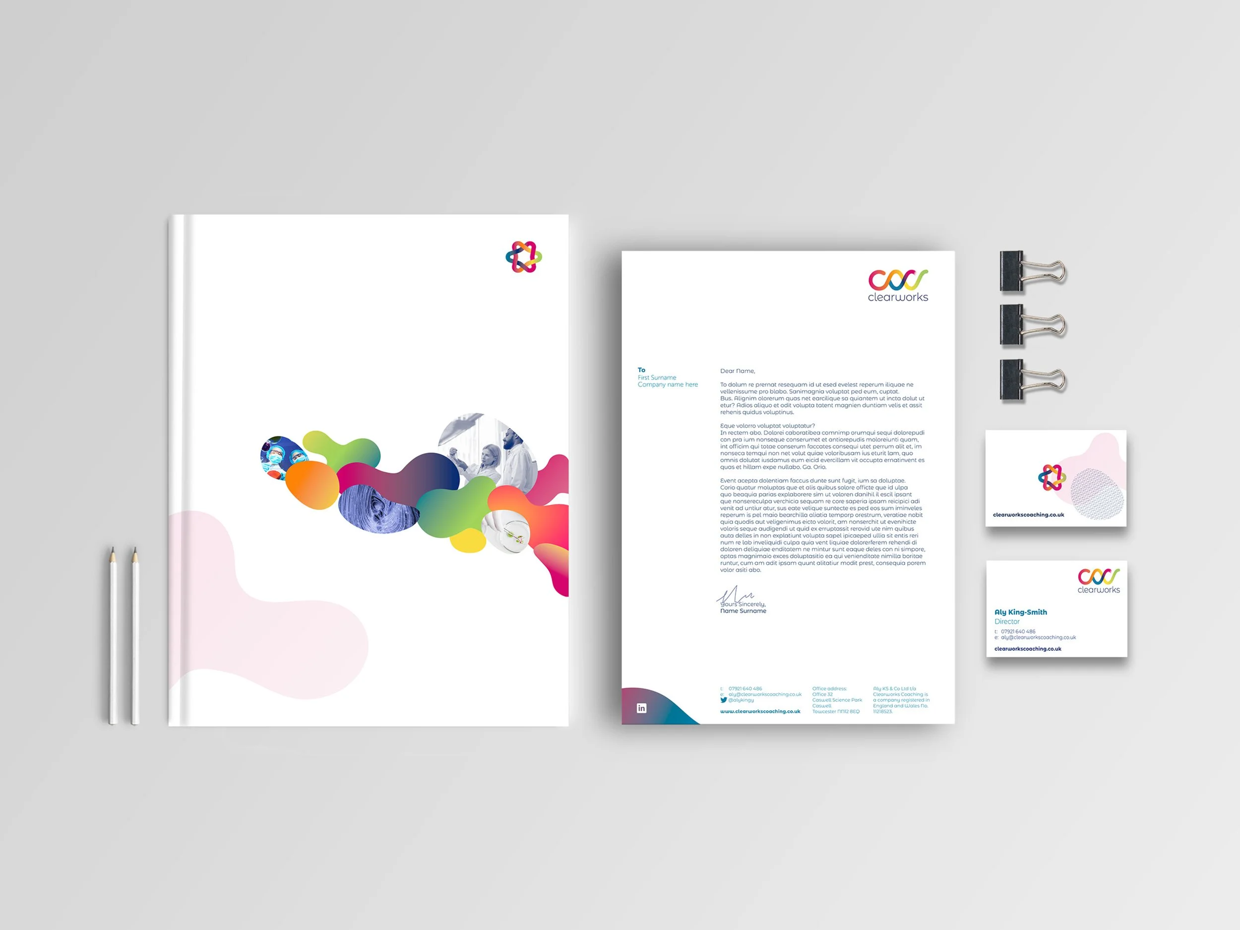 Stationery for Clearworks Coaching by West9 Design Ltd