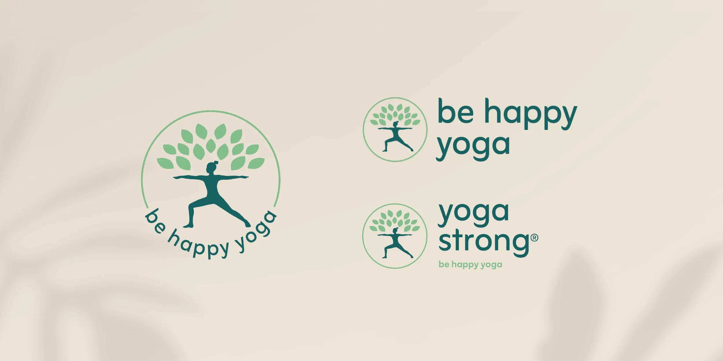Logo variations for Be Happy Yoga