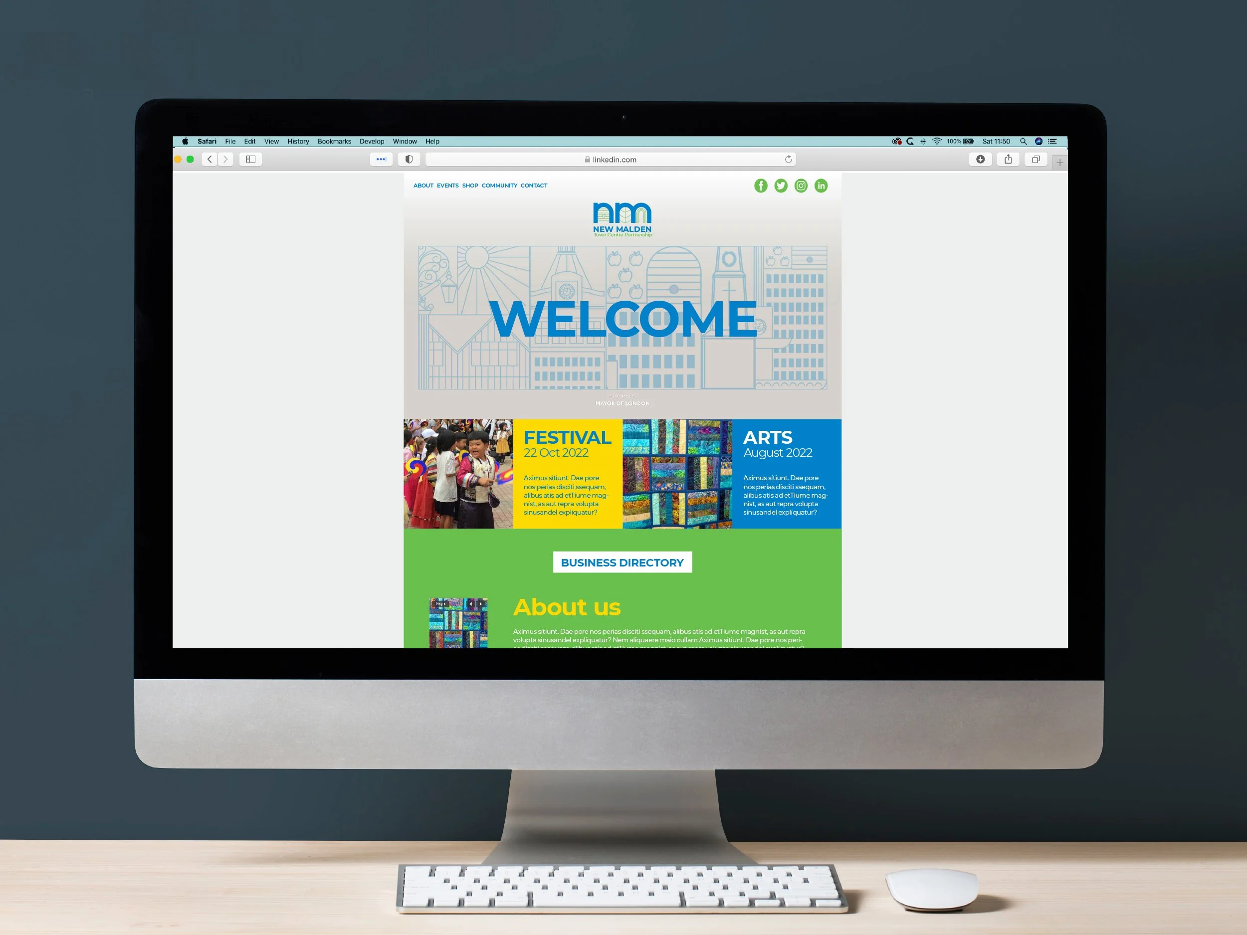 NMTCP mockup of website by West9 Design Ltd