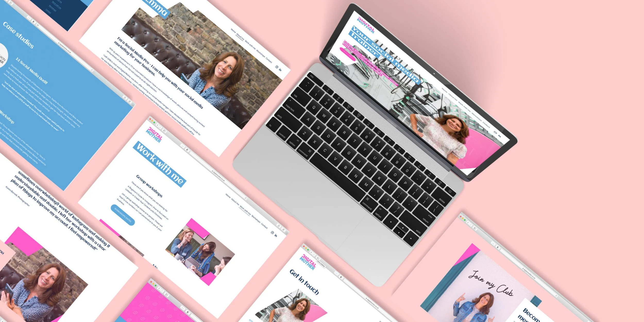 Website design for Digital Mother by West9 Design Ltd