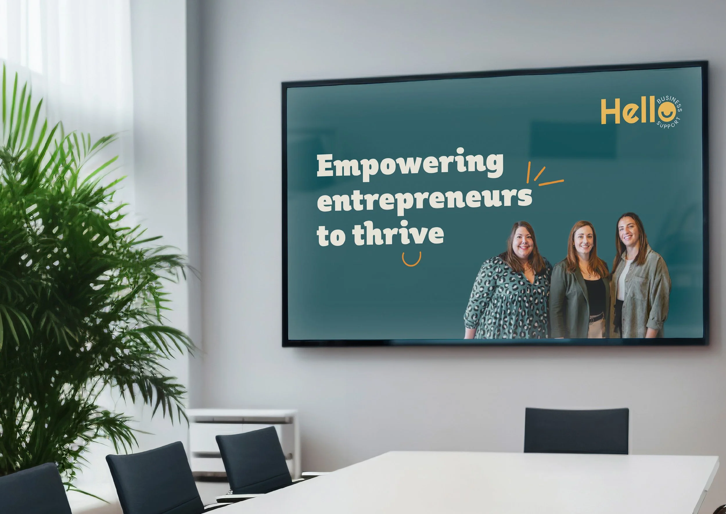 Presentation design for Hello Business Support by West9 Design