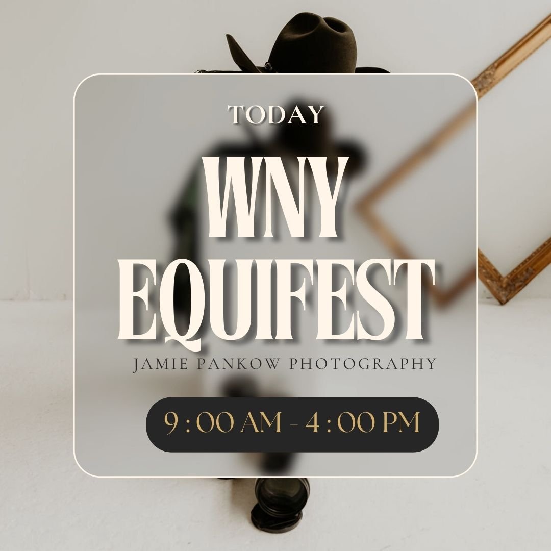 Today&rsquo;s the day! 🐴

WNY Equifest is officially underway and I&rsquo;m set up inside the Showplex from 9AM&ndash;4PM. If you&rsquo;re coming out this weekend, make sure you swing by and say hello!

I&rsquo;ve brought a completely new booth setu