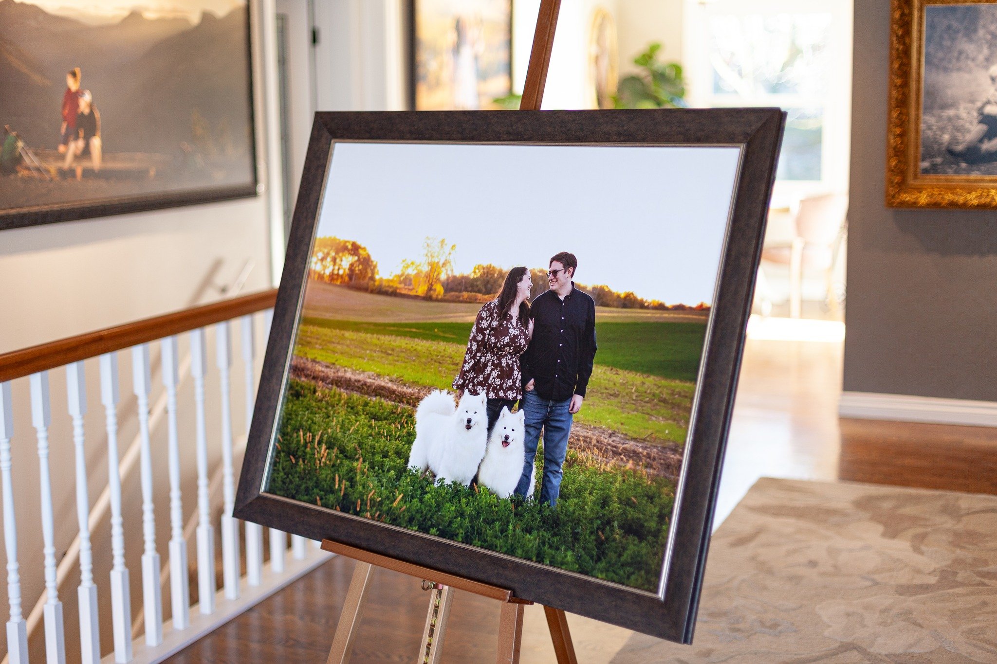 This is the moment your portraits stop being just photographs and become artwork for your home.

This custom framed canvas was finished with hand brushstroking, adding subtle texture that brings the entire piece to life. It&rsquo;s one of those detai