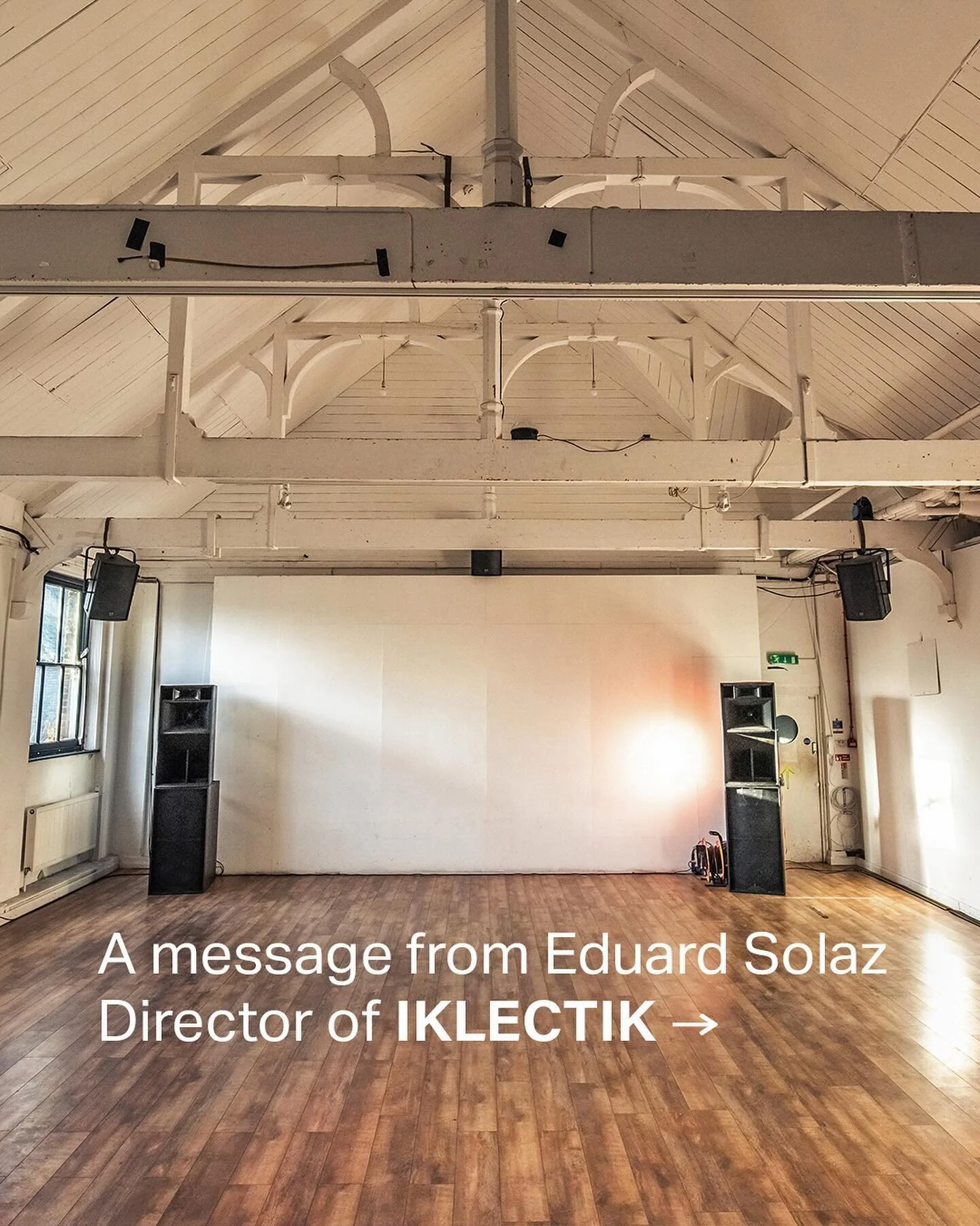 A message from Eduard Solaz, Director of IKLECTIK. 

His full letter can be read via the link in our bio ✉️

#beyondavenue