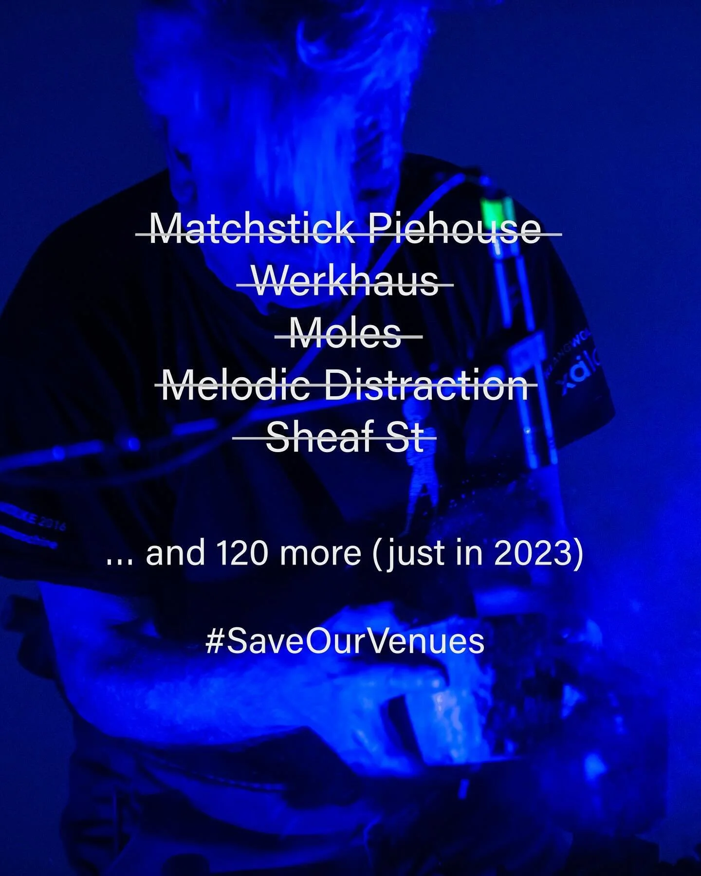 🔇 Tonight, stages sit empty. The lights are off, the music silenced. The doors to beloved venues like IKLECTIK, Matchstick Piehouse, Werkhaus, Moles, and Sheaf St. remain closed. These were more than just places to gather; they were the heartbeat of