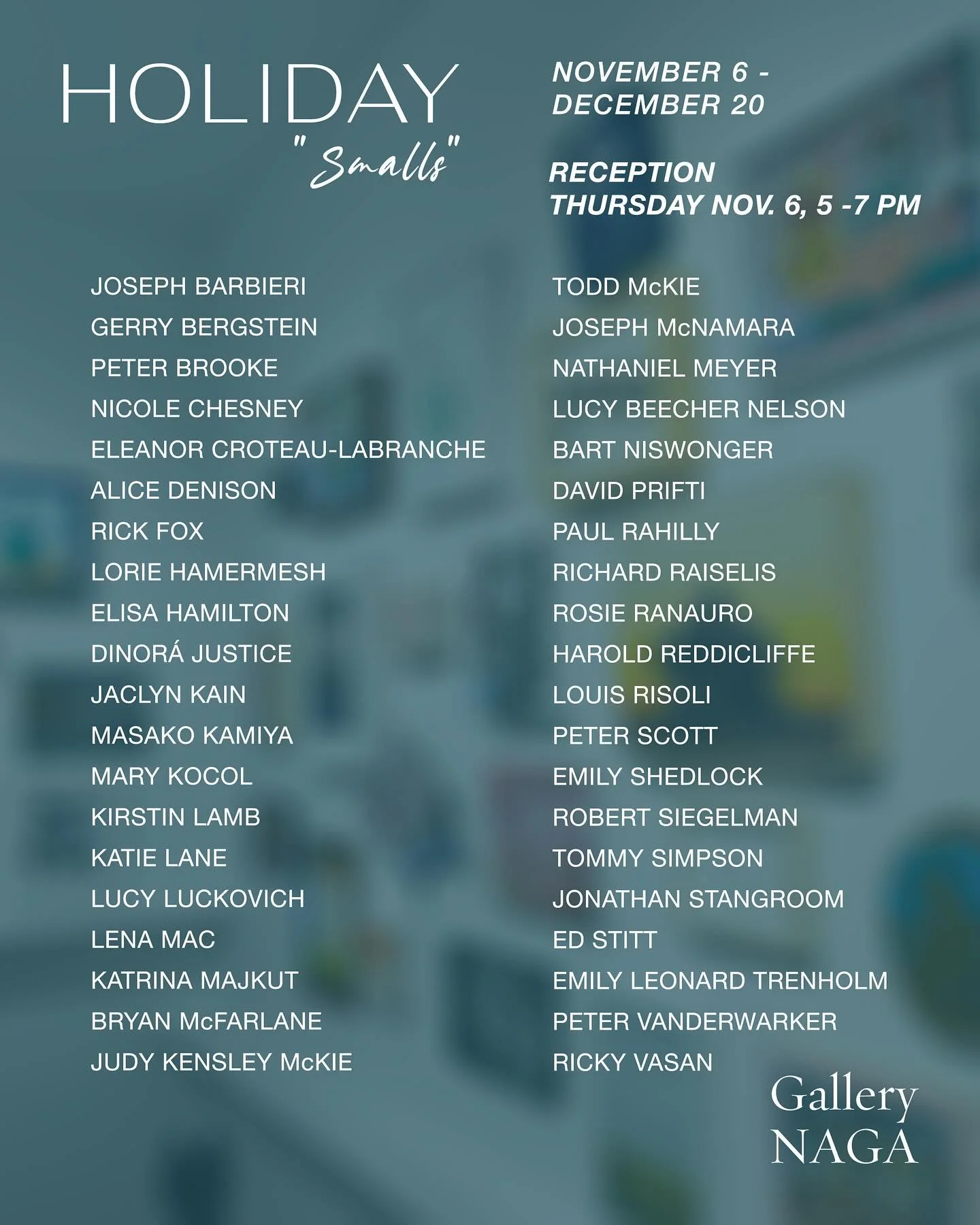 I have ✨three✨ lils in this amazing group show @gallerynaga 

Opening TONIGHT, 5 - 7 PM 🩷

In order:

November Mums on Pearl Street
12x12&rdquo;

Night Watch
8x6&rdquo;

A Past That Edits
10x8&rdquo;