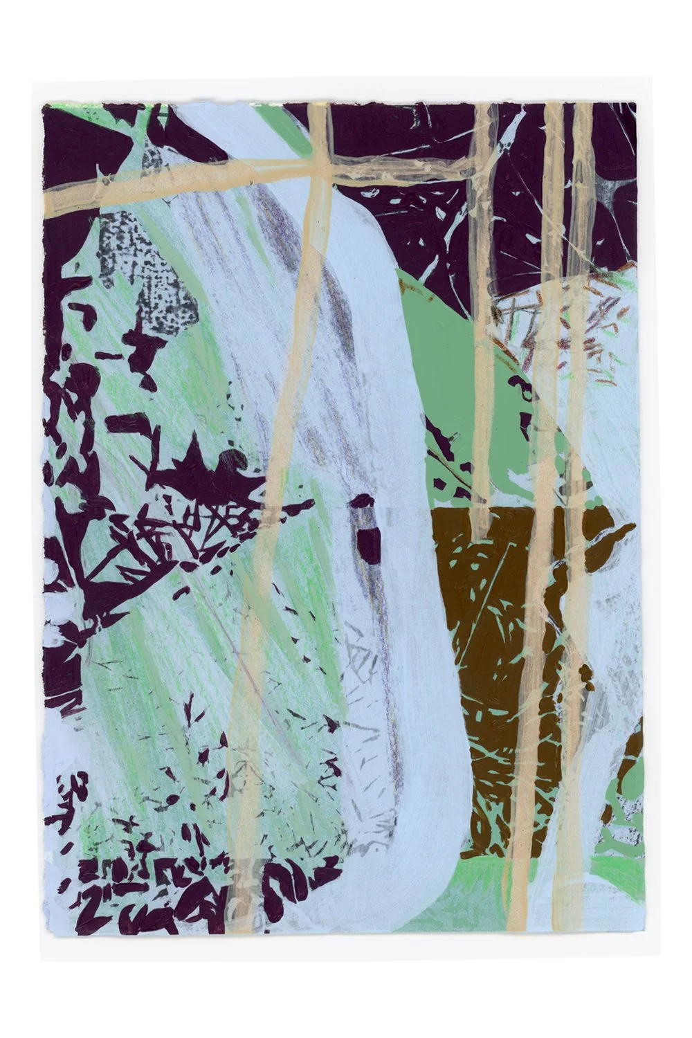 Landscape Study in Blue & Green– 7x5" – Work on Paper