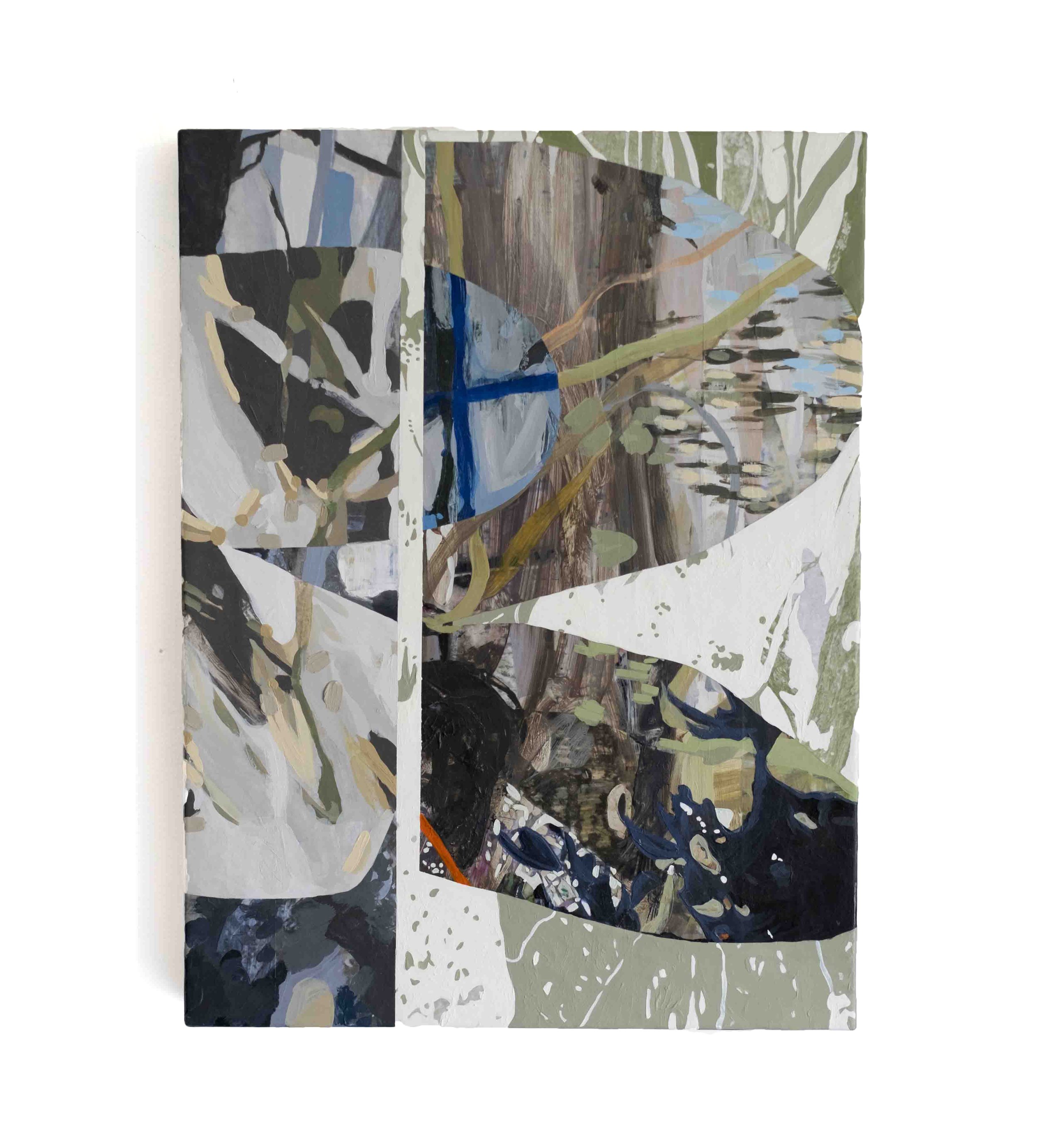 Thistle and Weeds – 16x12" – Original Vertical Abstract Painting