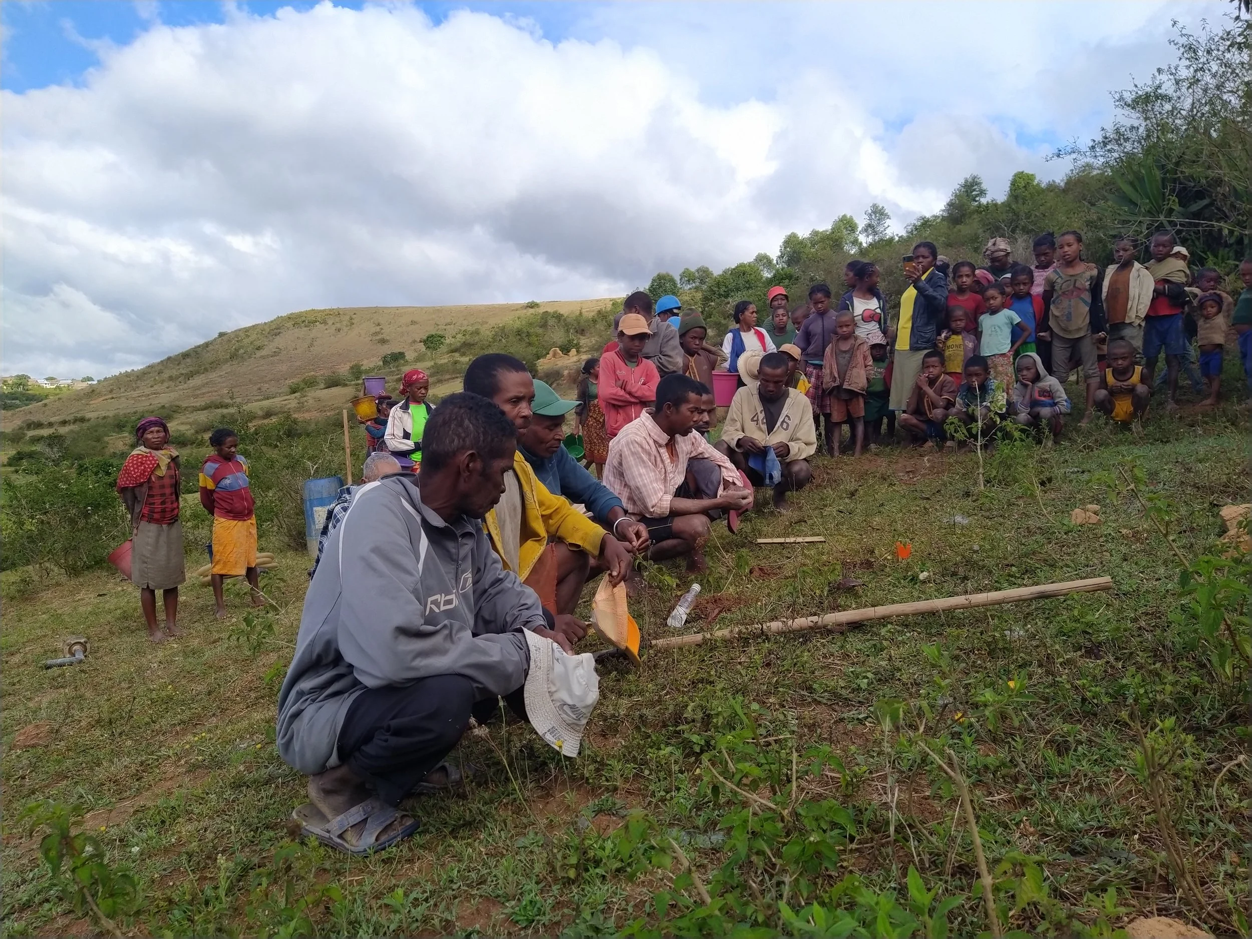 Traditional blessing of the drilling site