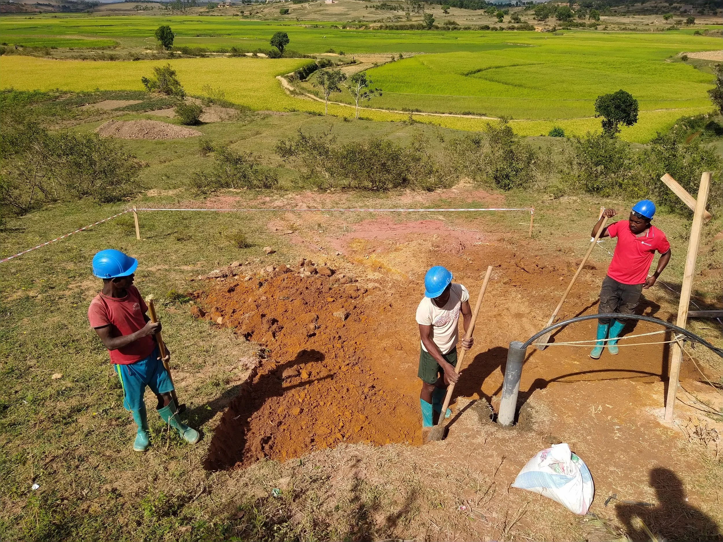 Preparing the drilling site