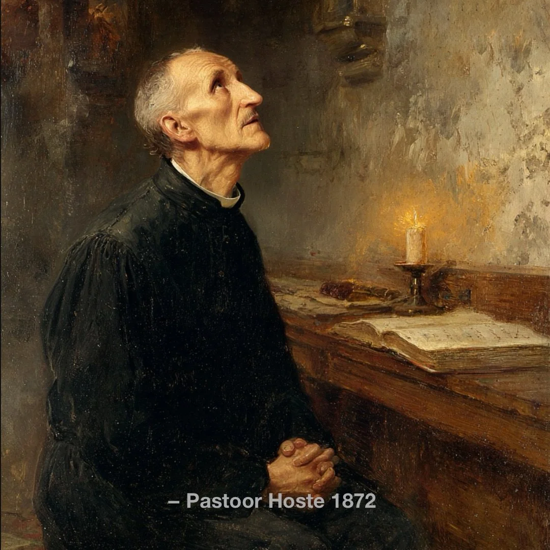 &ldquo;Ik hoorde iets,&rdquo; zei hij. &ldquo;Vanboven.&rdquo; 
&mdash; Pastoor Hoste (1872)

Wat vanboven kwam, bleef.

#WatBlijft #Boek2026 #Resonantie #Literatuur #Thriller #PastoorHoste