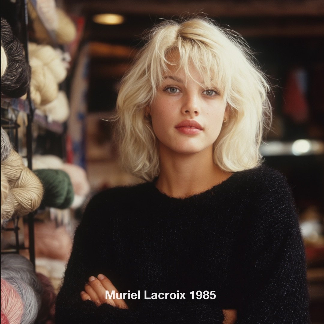 Muriel Lacroix.

Tussen wol en vezels
leerde ze materiaal lezen.

#WatBlijft #Boek2026 #Resonantie #Literatuur #Thriller