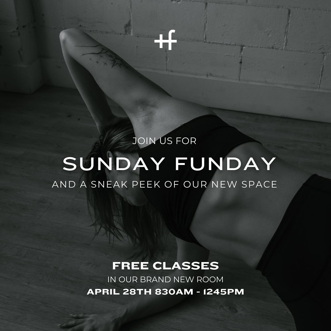 We&rsquo;ve been cooking up a little something new over here and we can&rsquo;t wait to share it with you! 

In celebration of our new movement space in the studio, we invite you to join us April 28th for SUNDAY FUNDAY.

Experience our 2 New class st