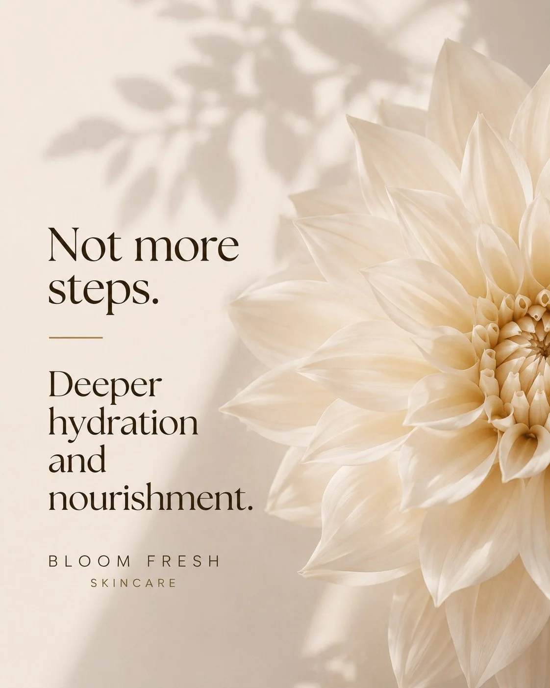 Bloom Fresh Skincare was created with a simple belief:

Healthy-looking skin doesn&rsquo;t come from doing more. It comes from thoughtful care, consistent hydration, and rituals that feel nourishing rather than overwhelming.

Created for mature, mela
