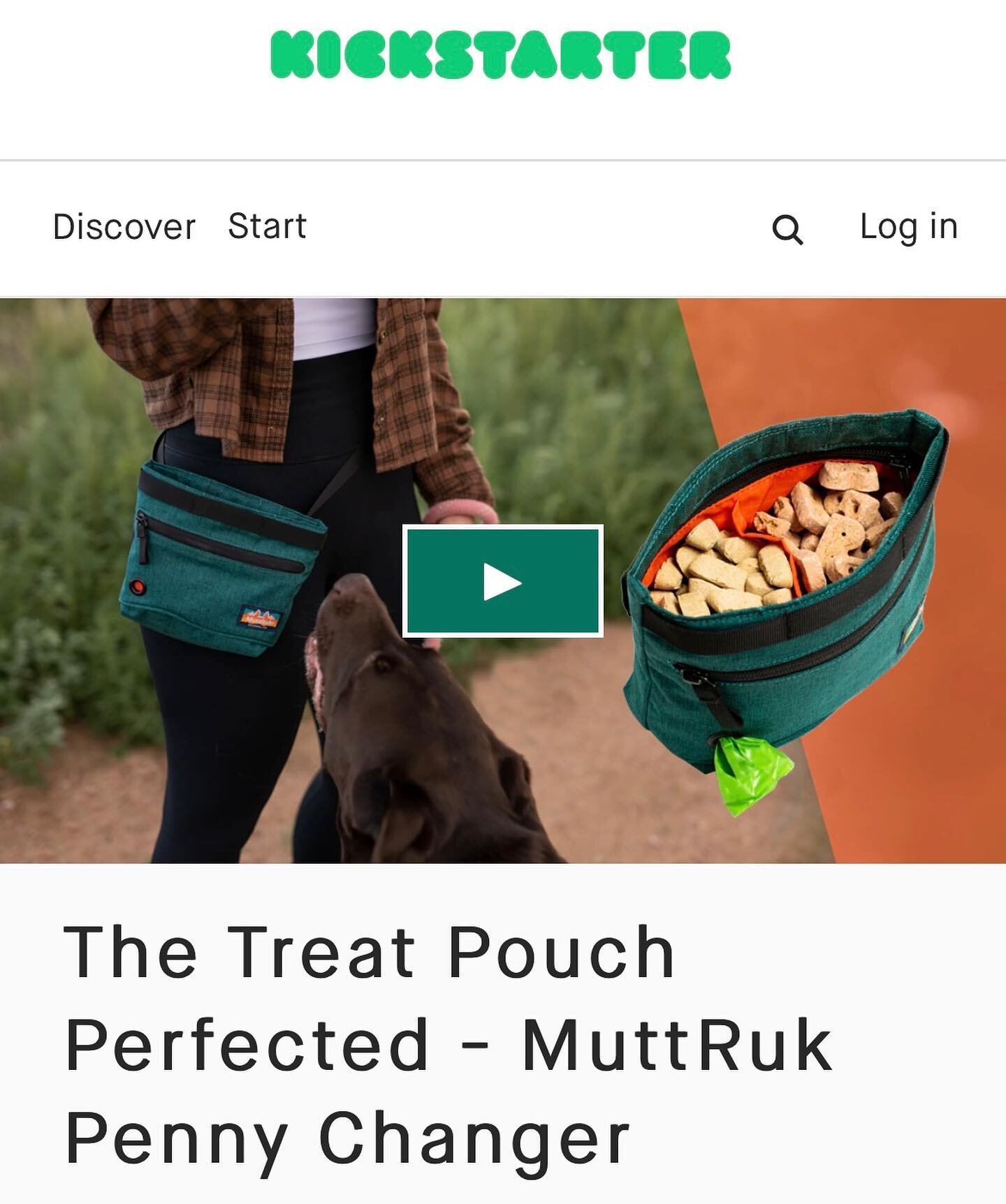 Muttruk&rsquo;s 3rd Kickstarter is live with their Penny Changer Treat Pouch 🐕. Congrats to the entire team on another successful launch! Fully funded in hours!