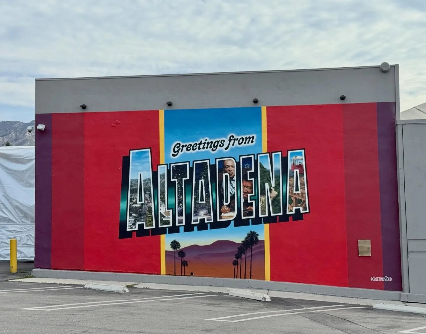 Altadena, My Hometown &mdash; Reflections on the anniversary of the Eaton Canyon fire.  Altadena memories from before the fire: Calaveras Street at Sunset (as seen from the family home), a pathway of Palm Trees, the Balian Ice Cream Home of 10,000 li