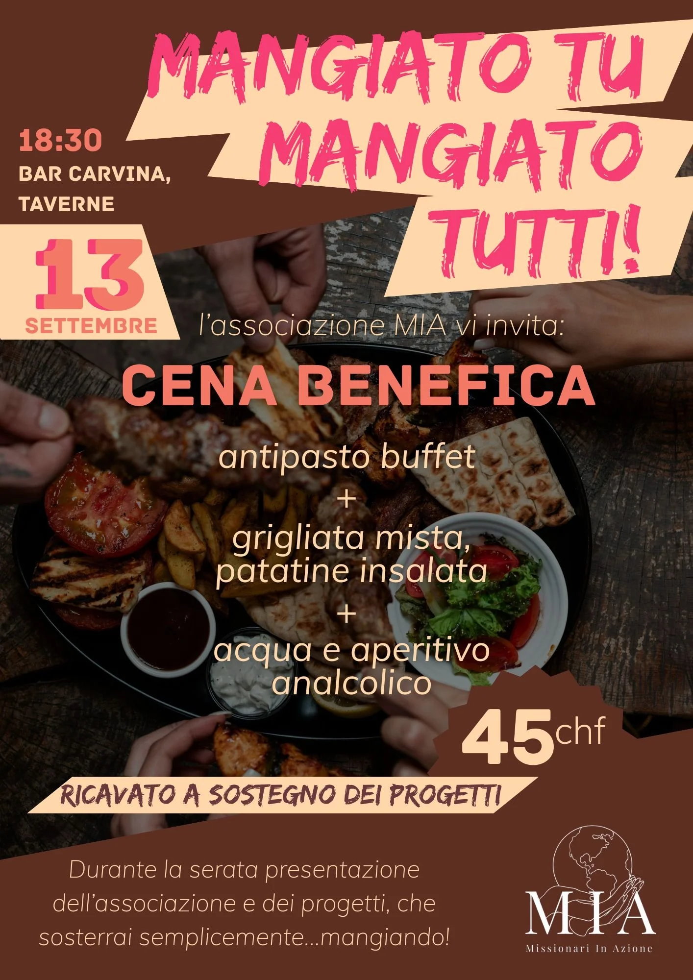GRIGLIATA BENEFICA "MANGIATO TU, MANGIATO TUTTI"