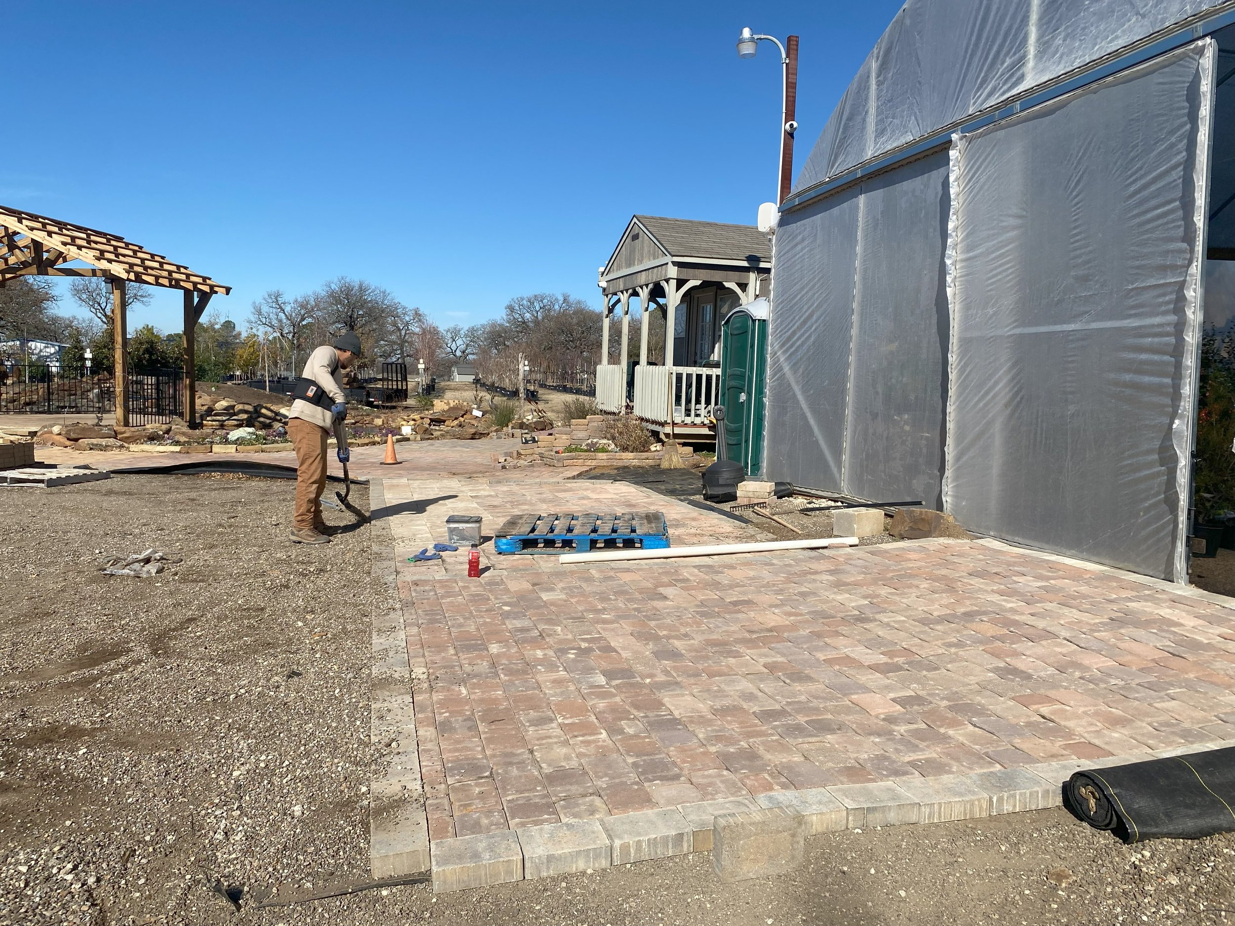 Greenhouse Pavers Progress.jpg