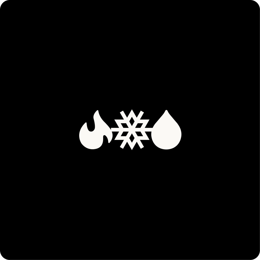 Sub-Zero Icon Logo - Fire Icon. Snow Icon. Water Icon