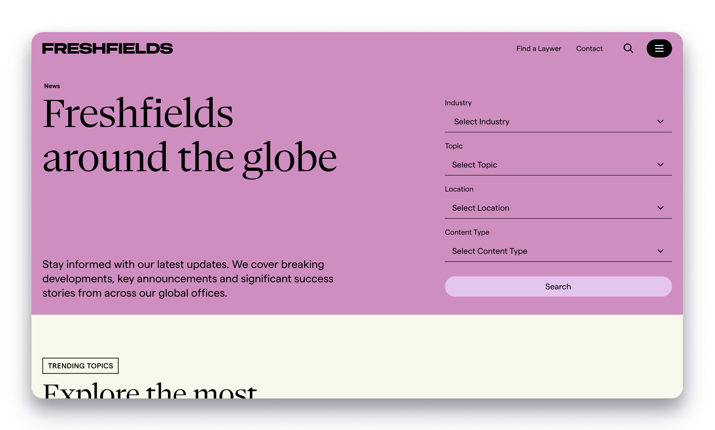 FreshFields Hero Example 2