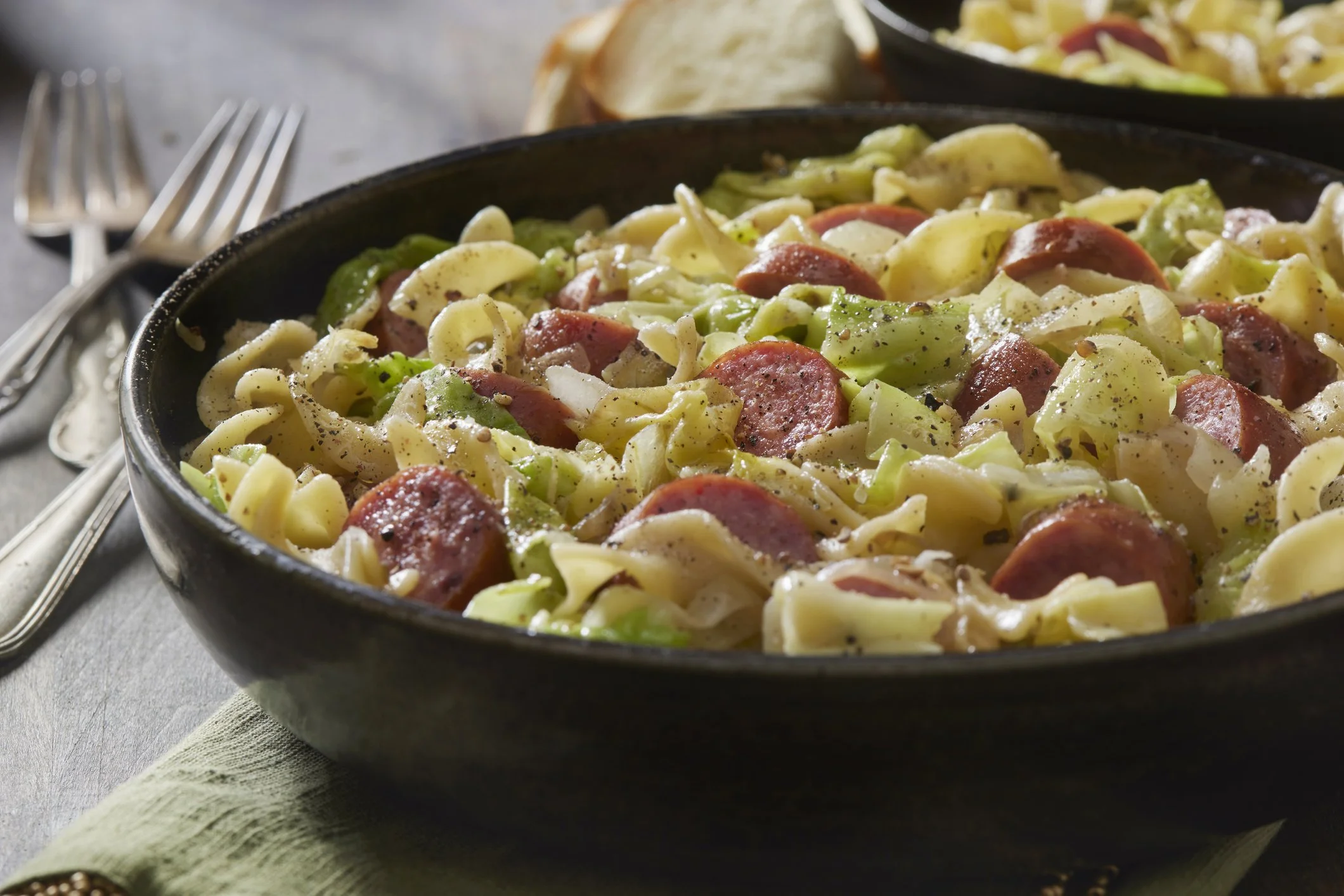 Quick Cabbage + Sausage