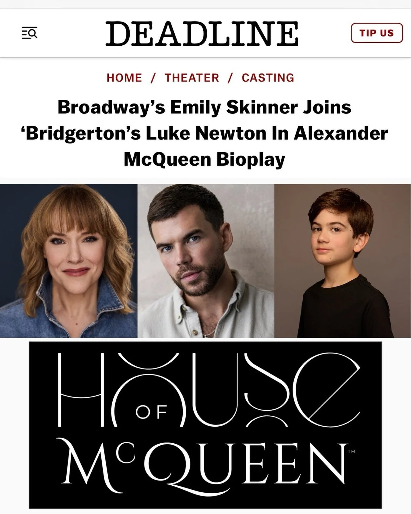 Guess who else is joining?! Huge congratulations to Matthew Eby on booking a role in the Off-Broadway production House of McQueen! Your talent, drive, and passion continue to inspire &mdash; can&rsquo;t wait to see you shine on that stage. 👏🎭
#Mara