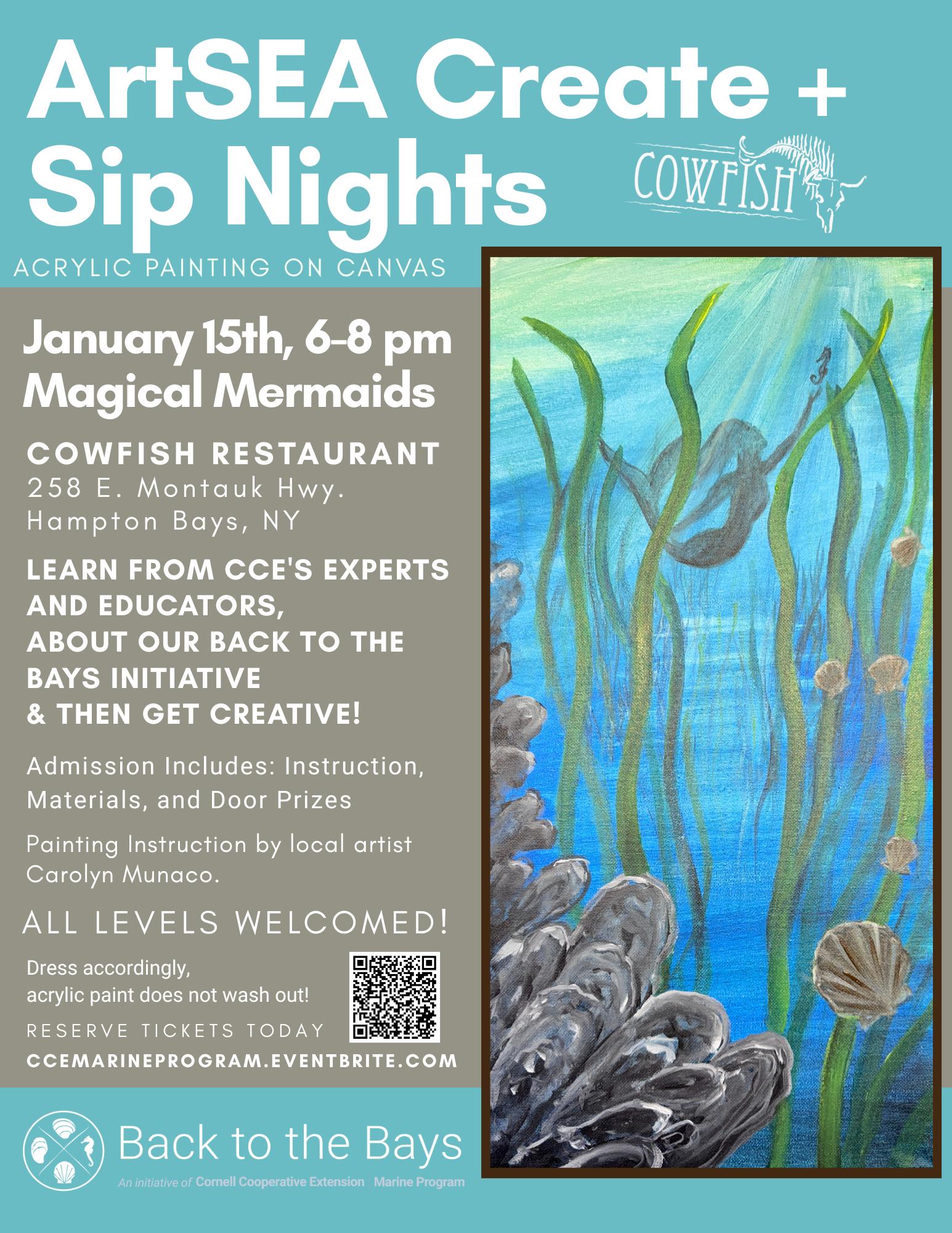 ArtSea Paint &  Sip Mermaids